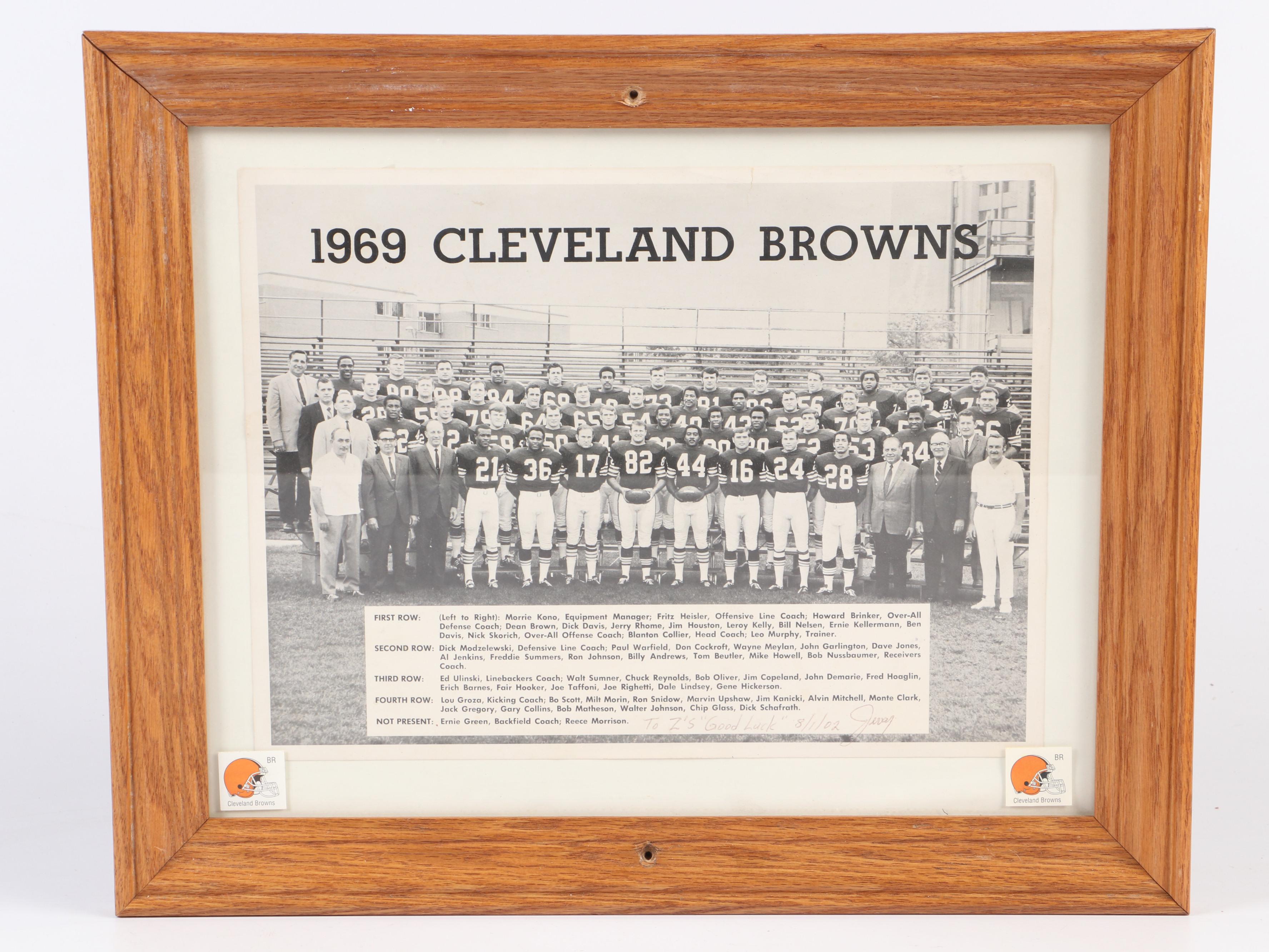 Bernie Kosar Signed Cleveland Browns Football with Display and More