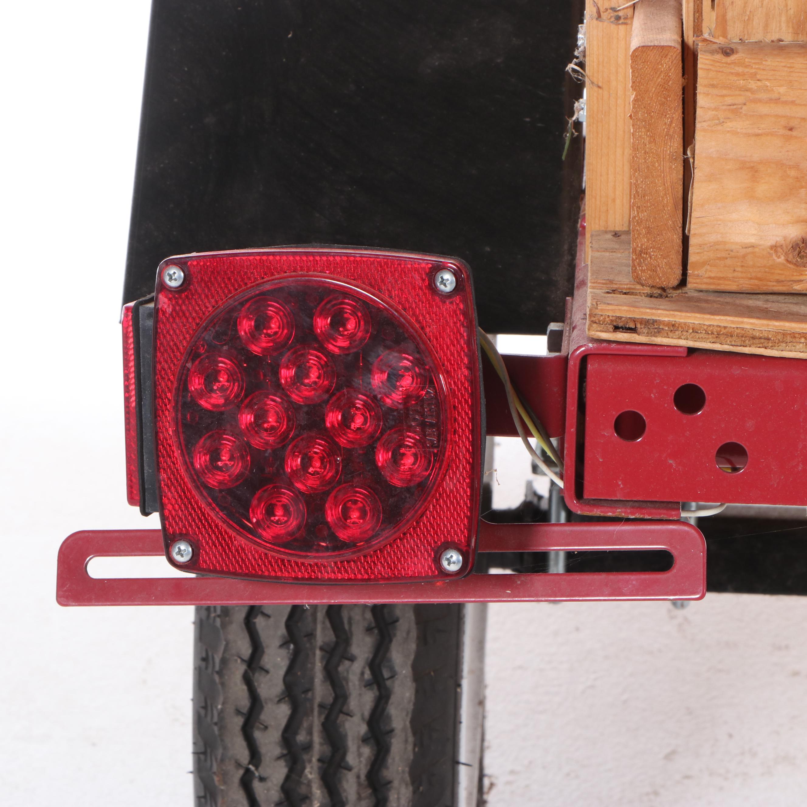 Steel and Plywood Sidewall Single-Axle Utility Trailer