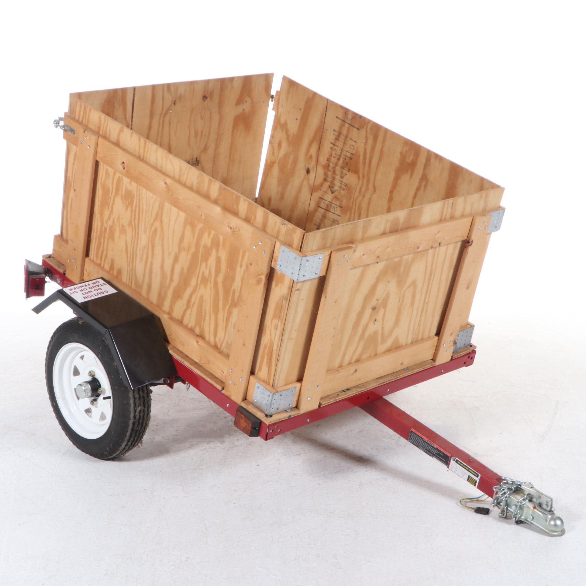 Steel and Plywood Sidewall Single-Axle Utility Trailer