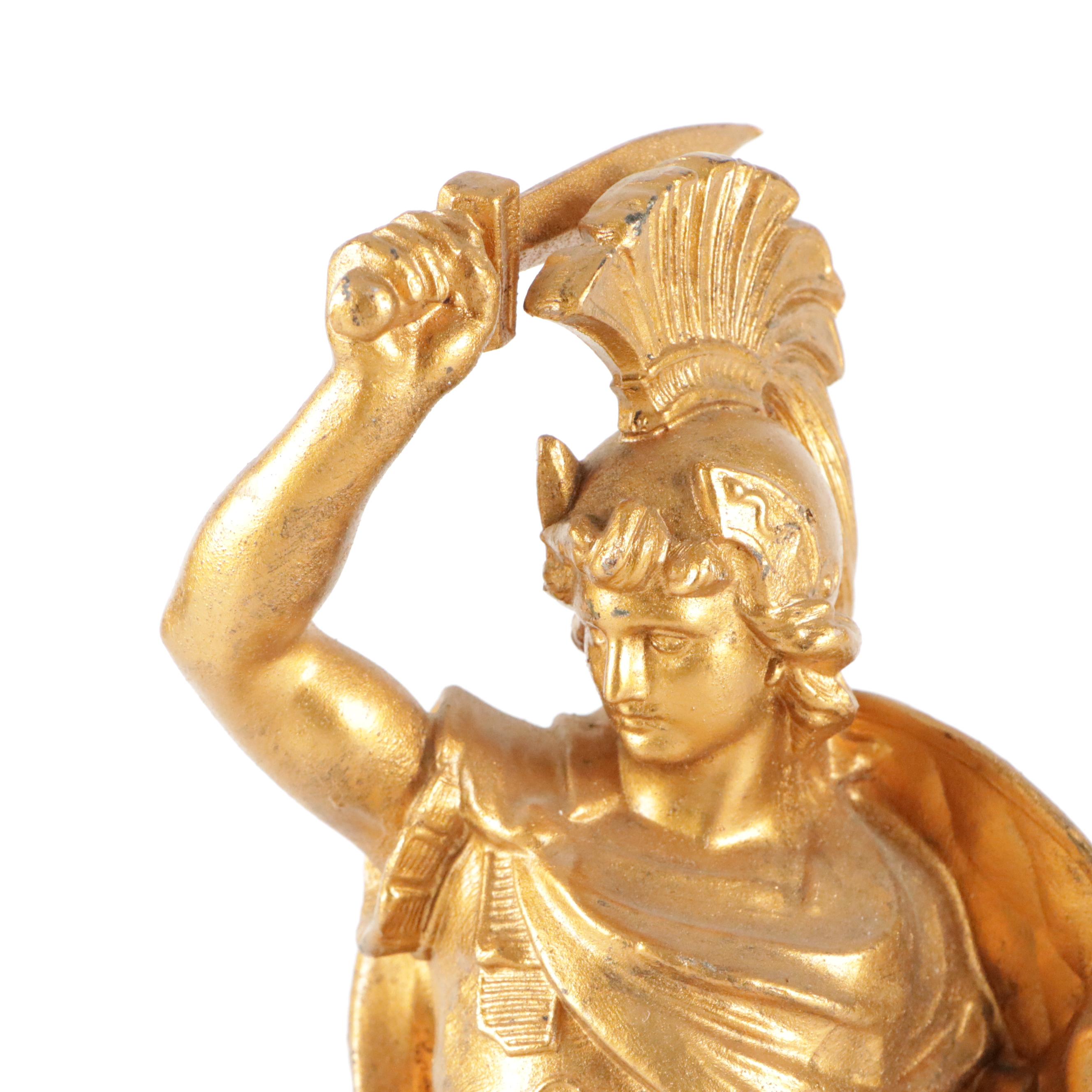 Gilt Spelter Roman Solider Statute, Early 20th Century