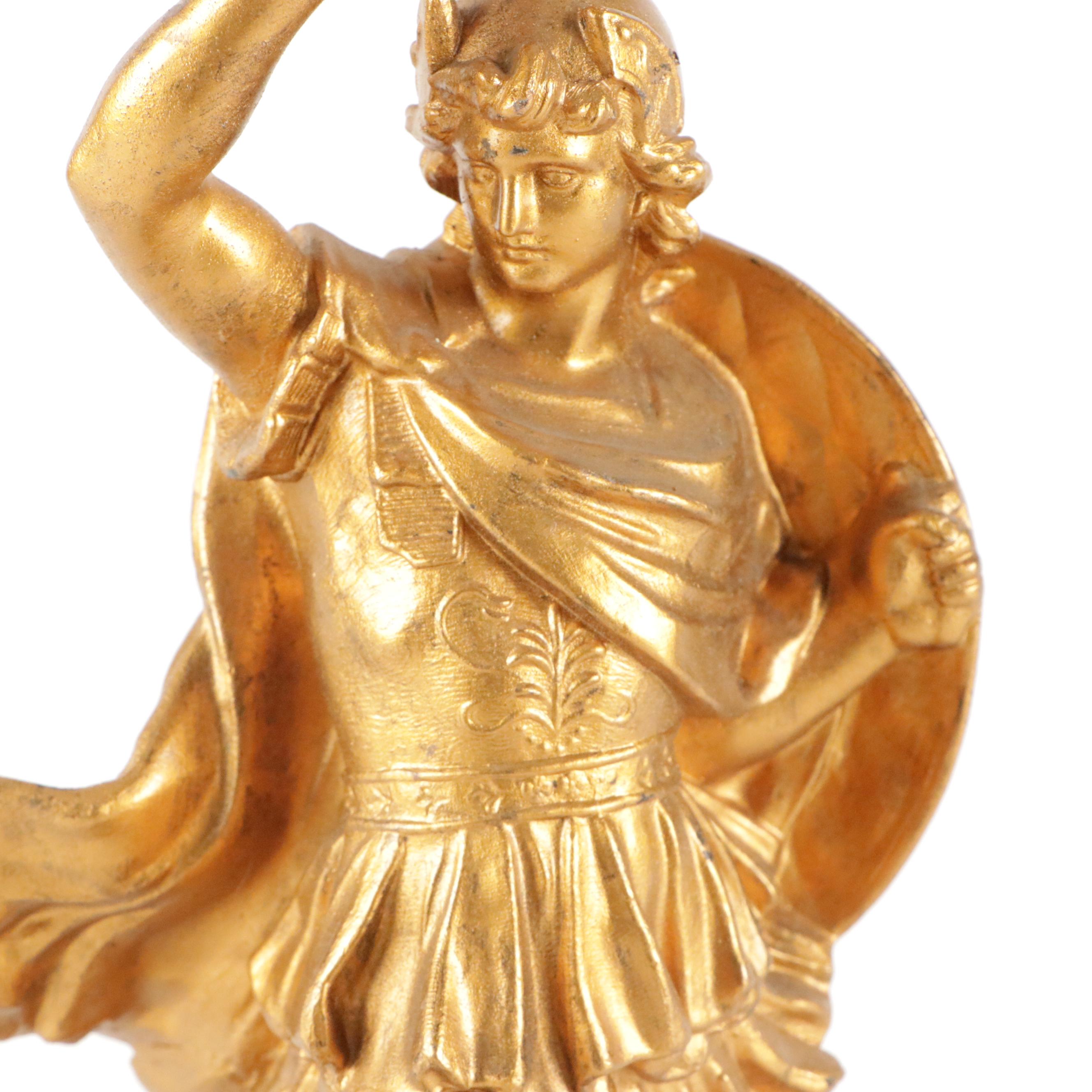 Gilt Spelter Roman Solider Statute, Early 20th Century