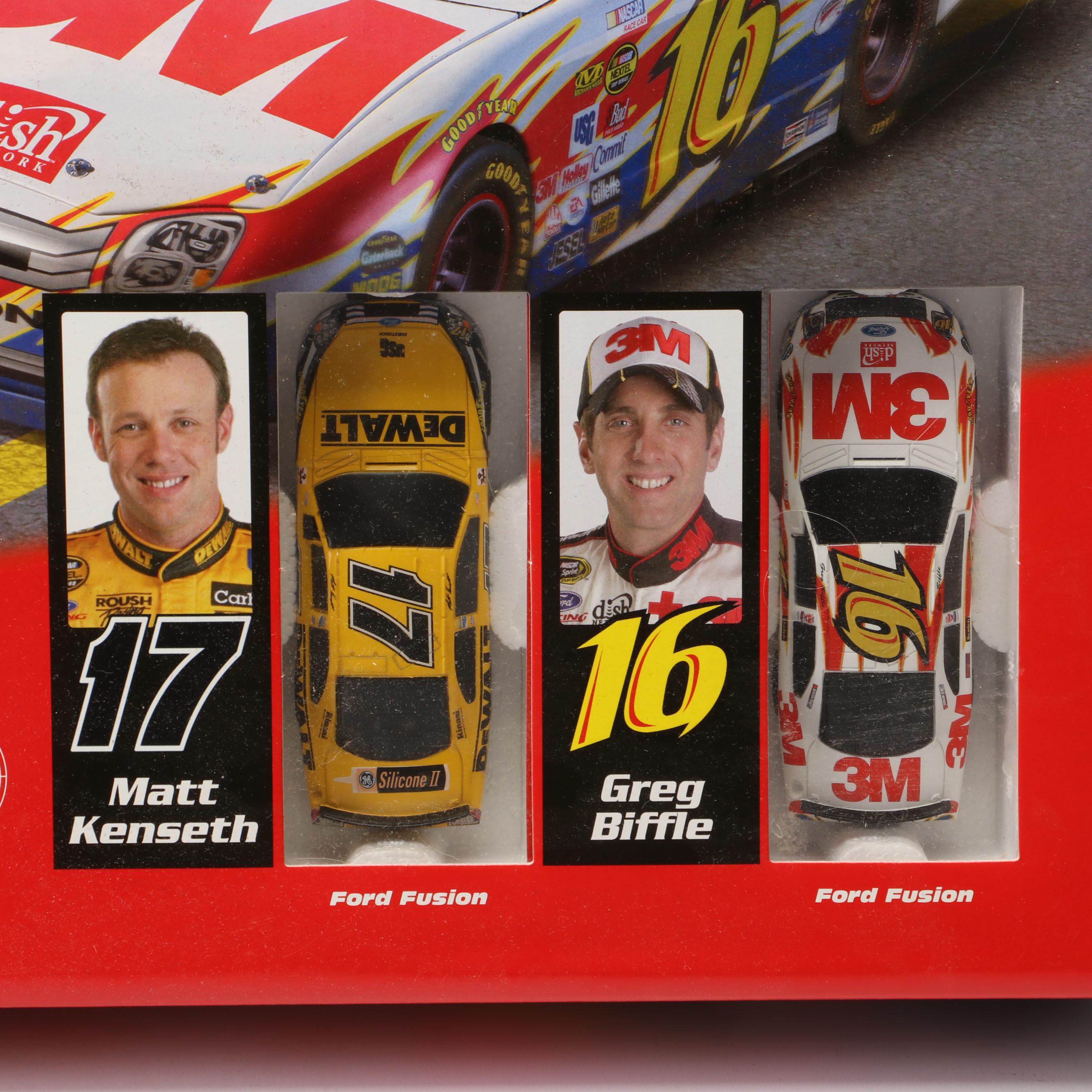 Sealed SCX Compact NASCAR Slot Racing Cars and Track