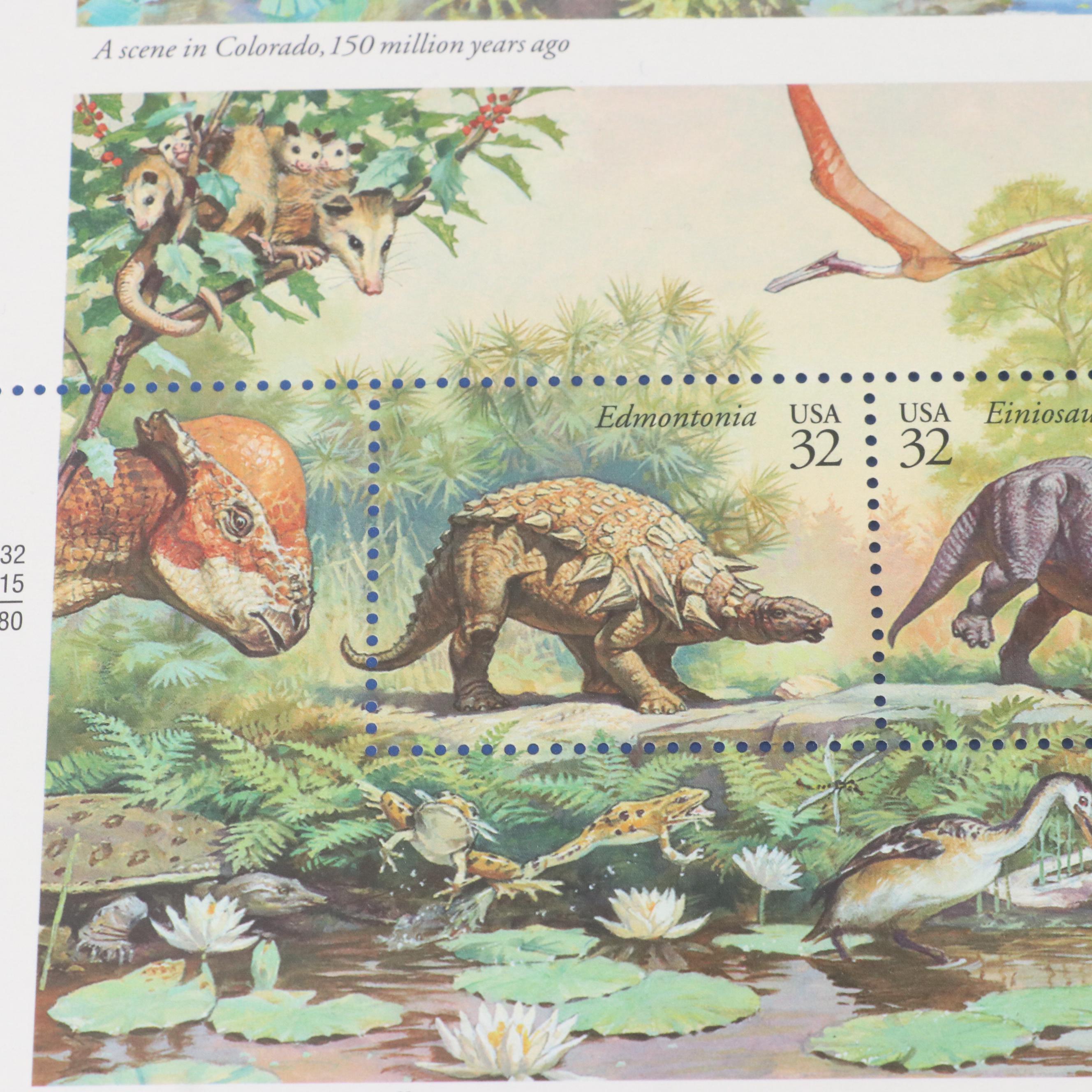 Large Assortment of 32-Cent Postage Stamp Sheets