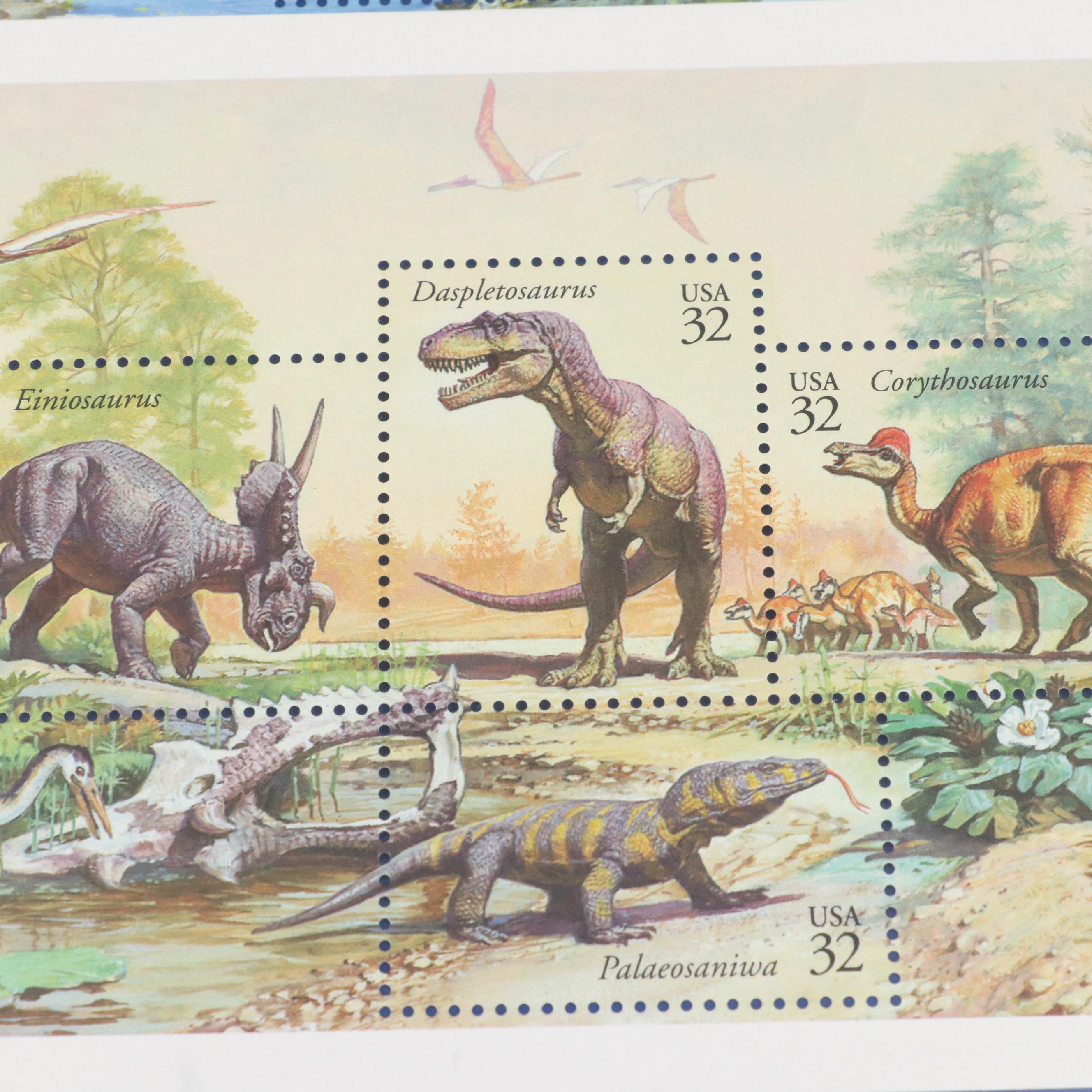 Large Assortment of 32-Cent Postage Stamp Sheets