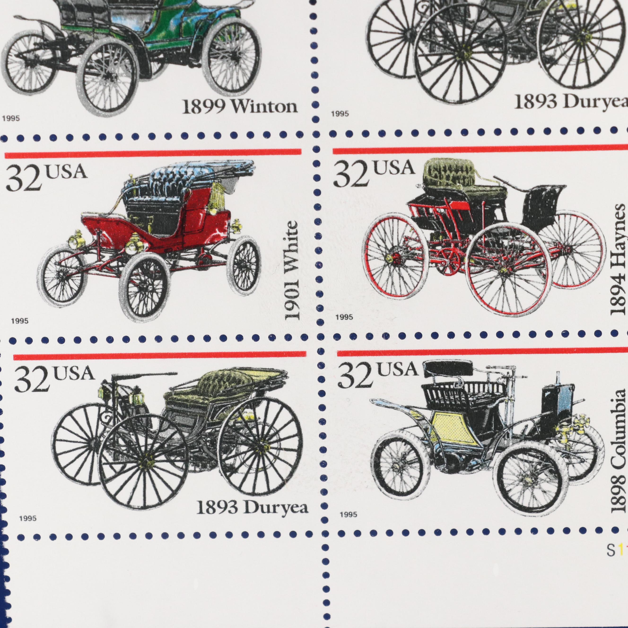 Large Assortment of 32-Cent Postage Stamp Sheets