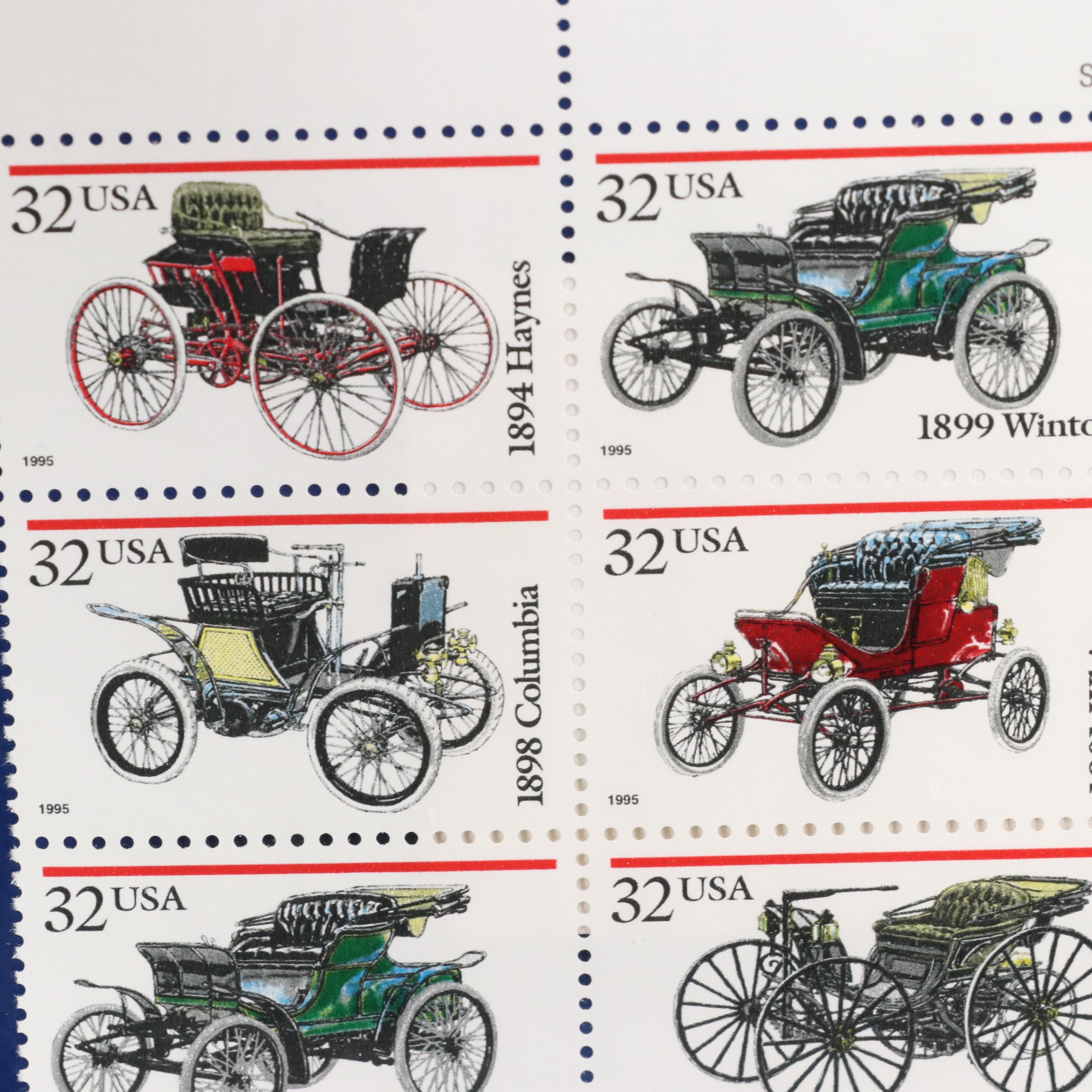 Large Assortment of 32-Cent Postage Stamp Sheets