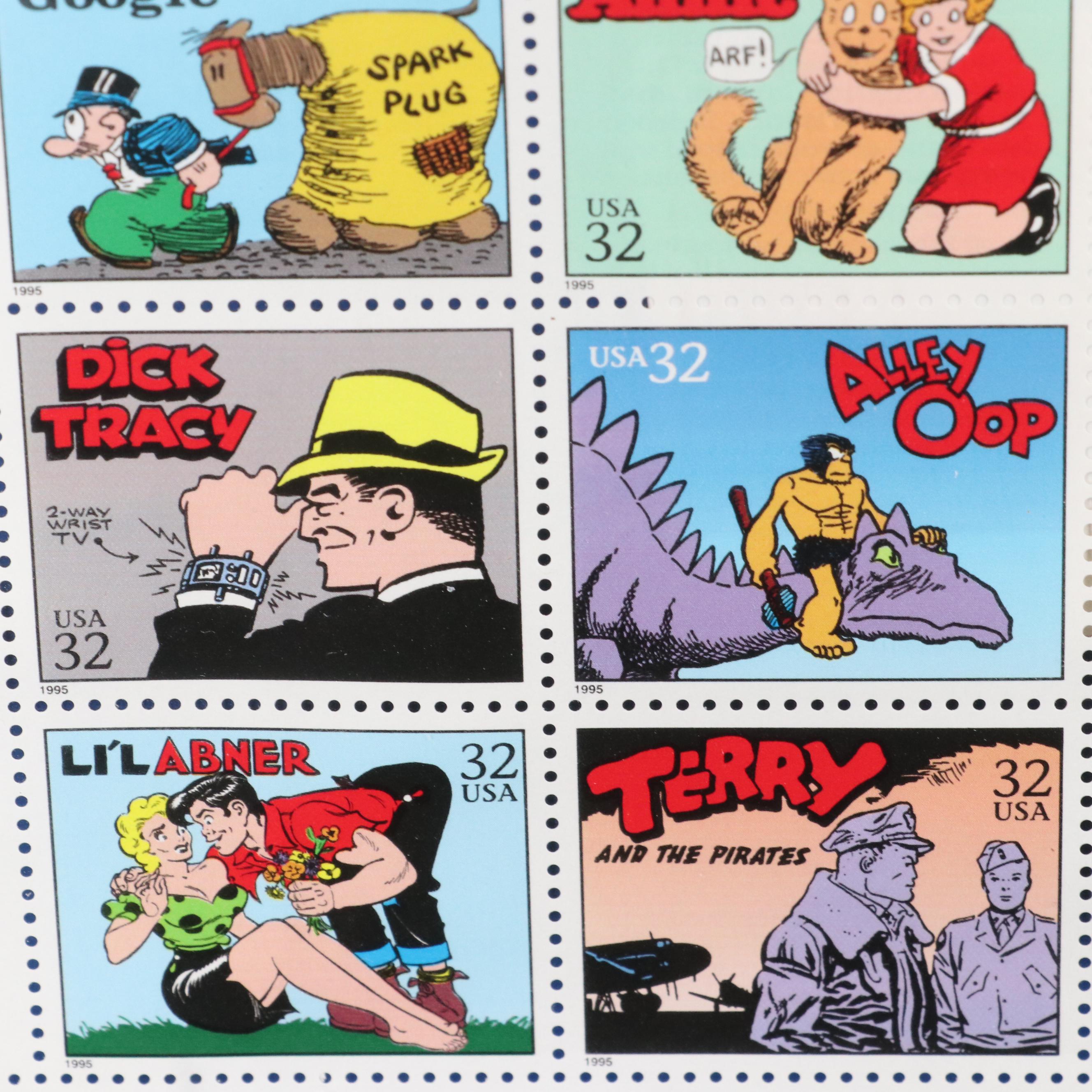 Large Assortment of 32-Cent Postage Stamp Sheets