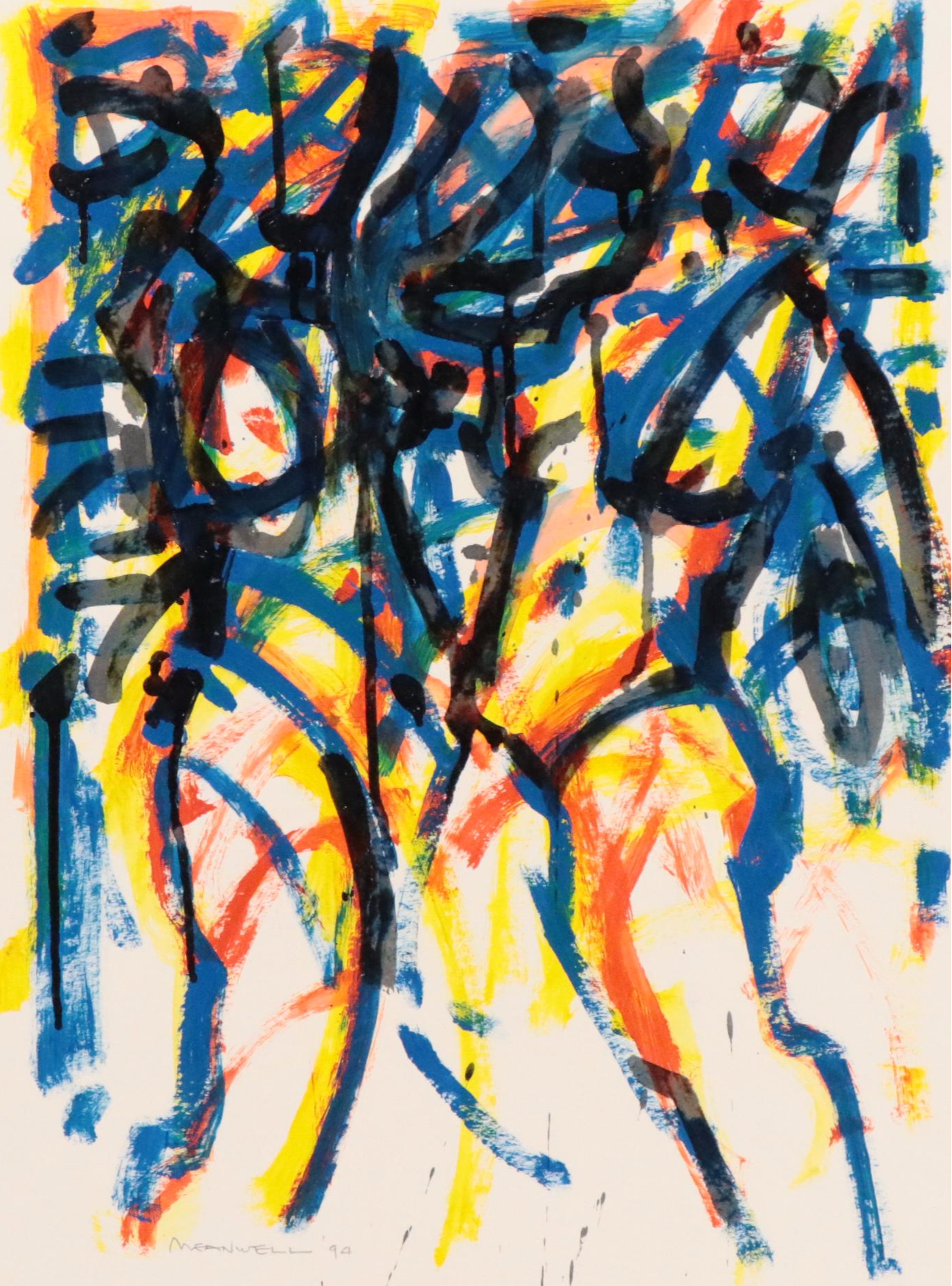 Jack Meanwell Modern Figural Oil Painting, 1994