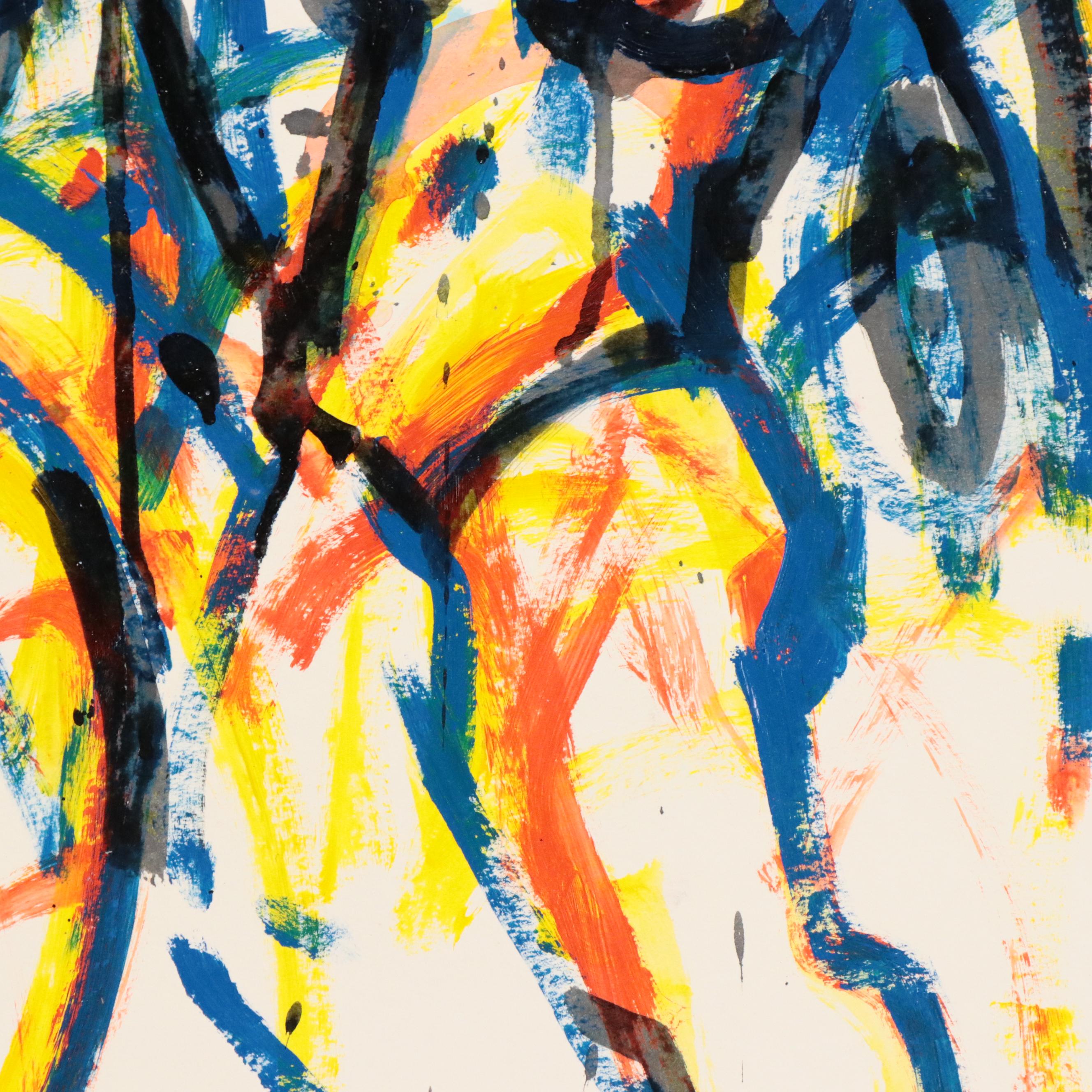 Jack Meanwell Modern Figural Oil Painting, 1994