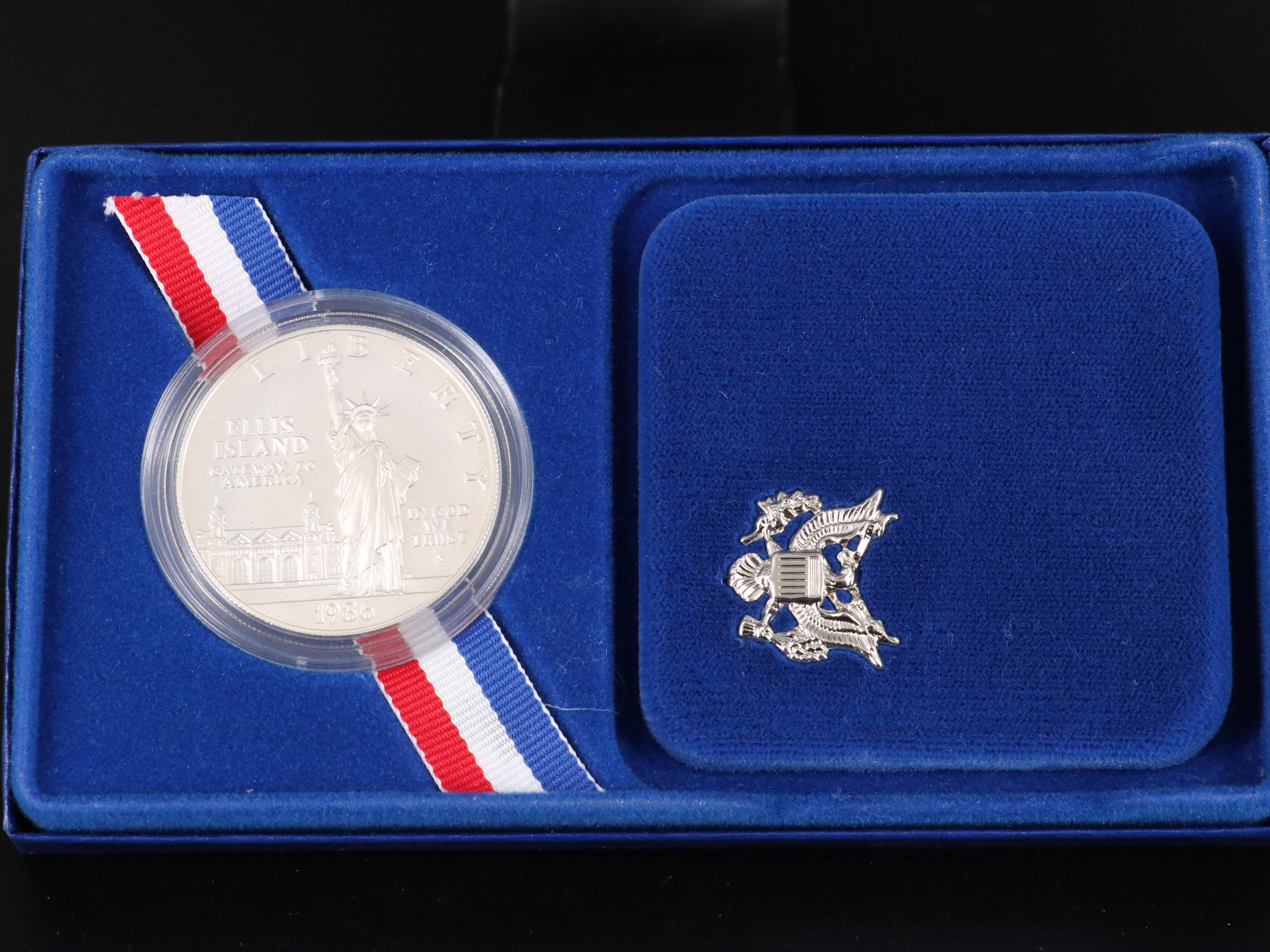 Five Modern Commemorative Silver Dollars