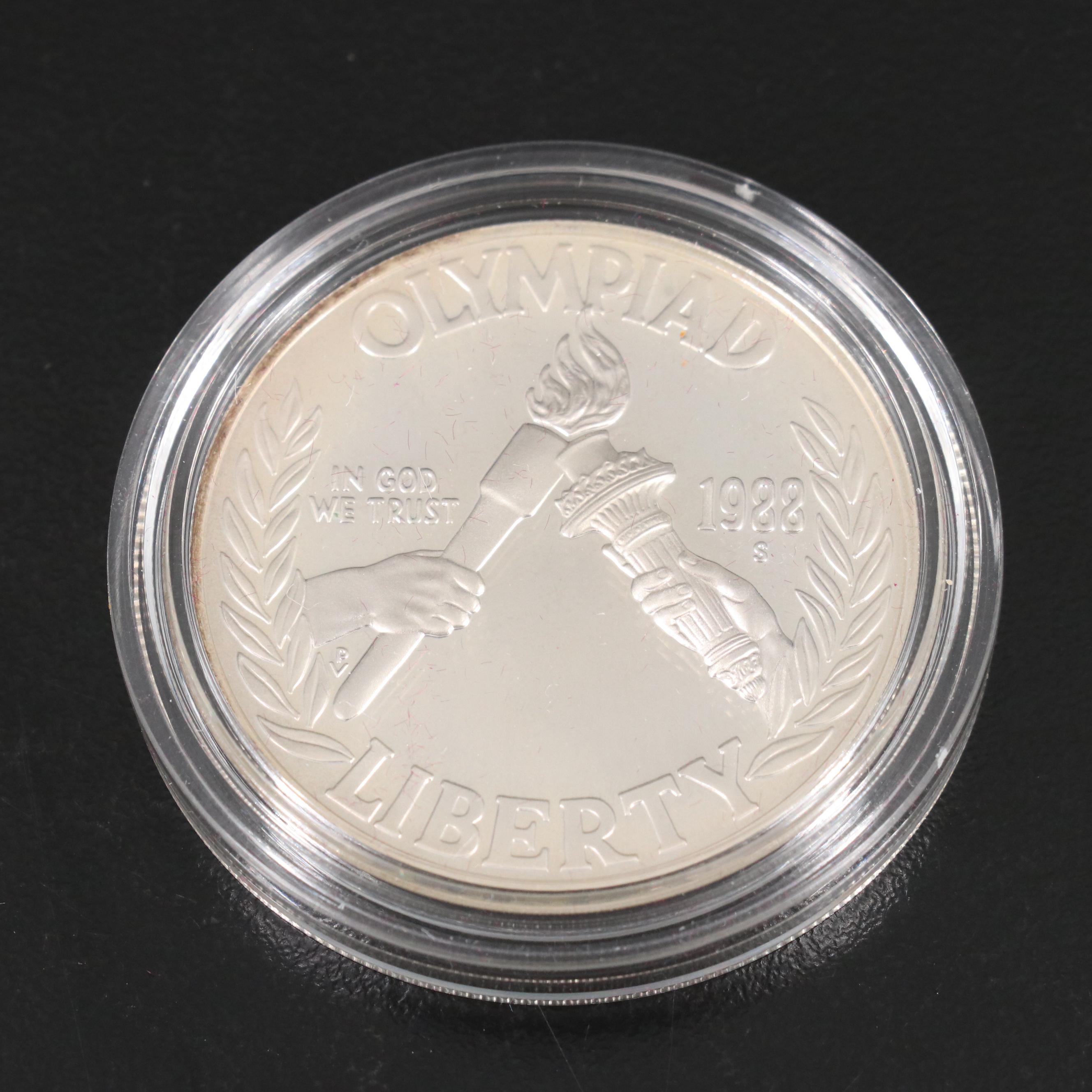 Five Modern Commemorative Silver Dollars