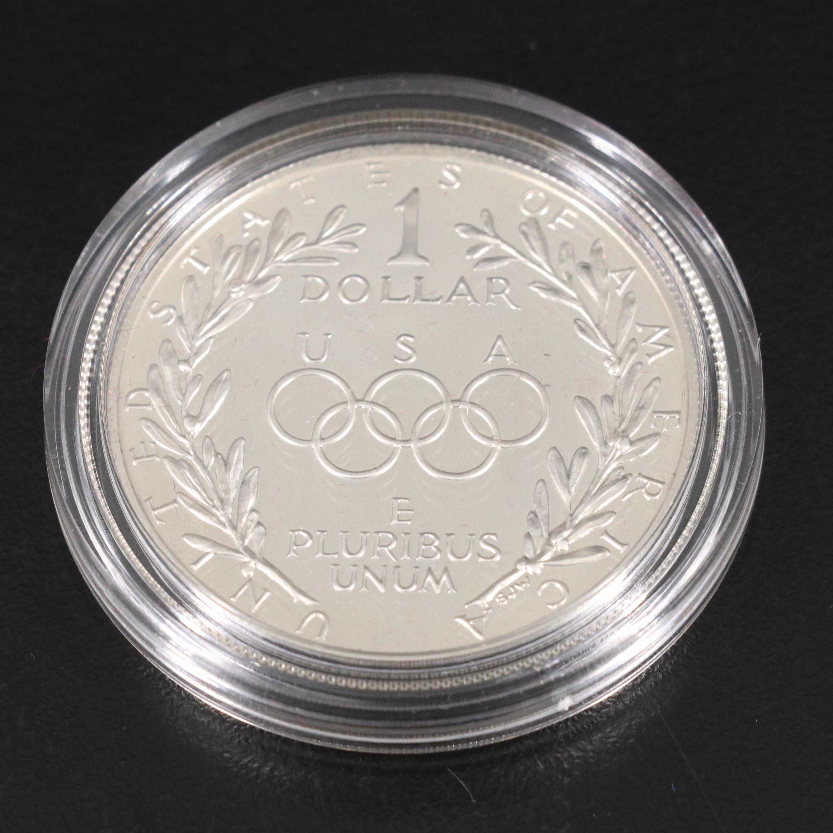 Five Modern Commemorative Silver Dollars