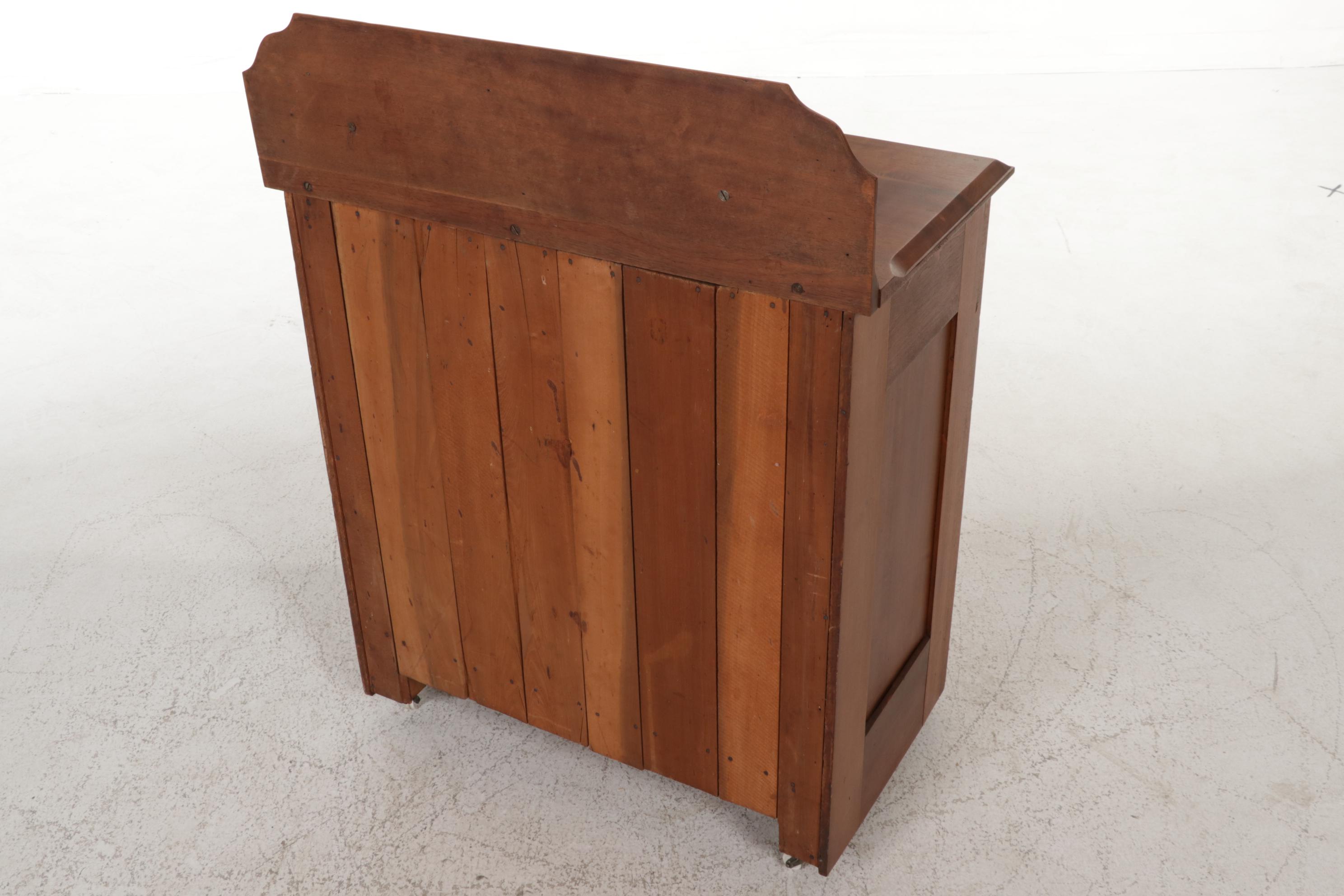Victorian Walnut Washstand, Late 19th Century