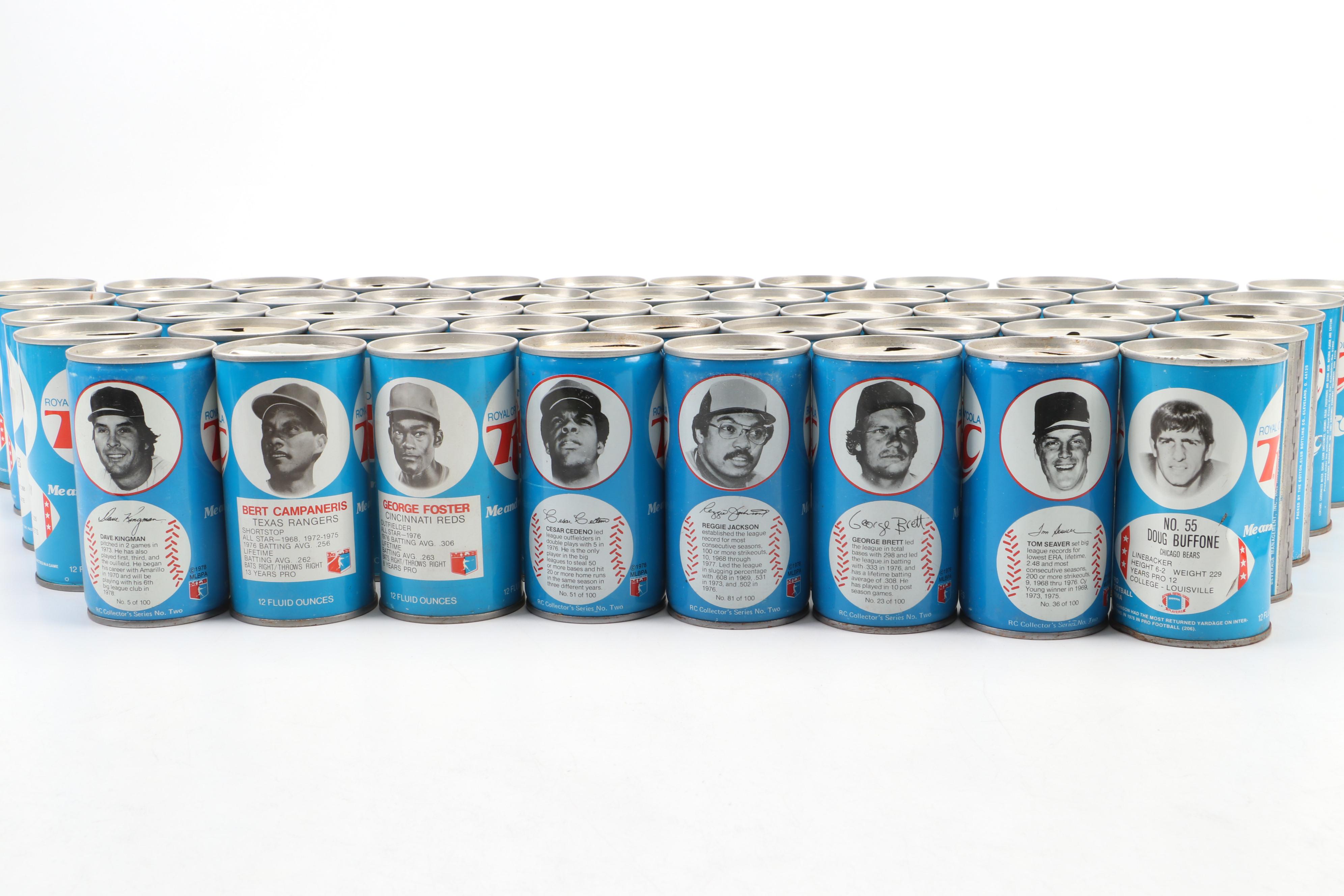 Vintage RC Cola Cans Featuring Pete Rose, Mike Schmidt, and More