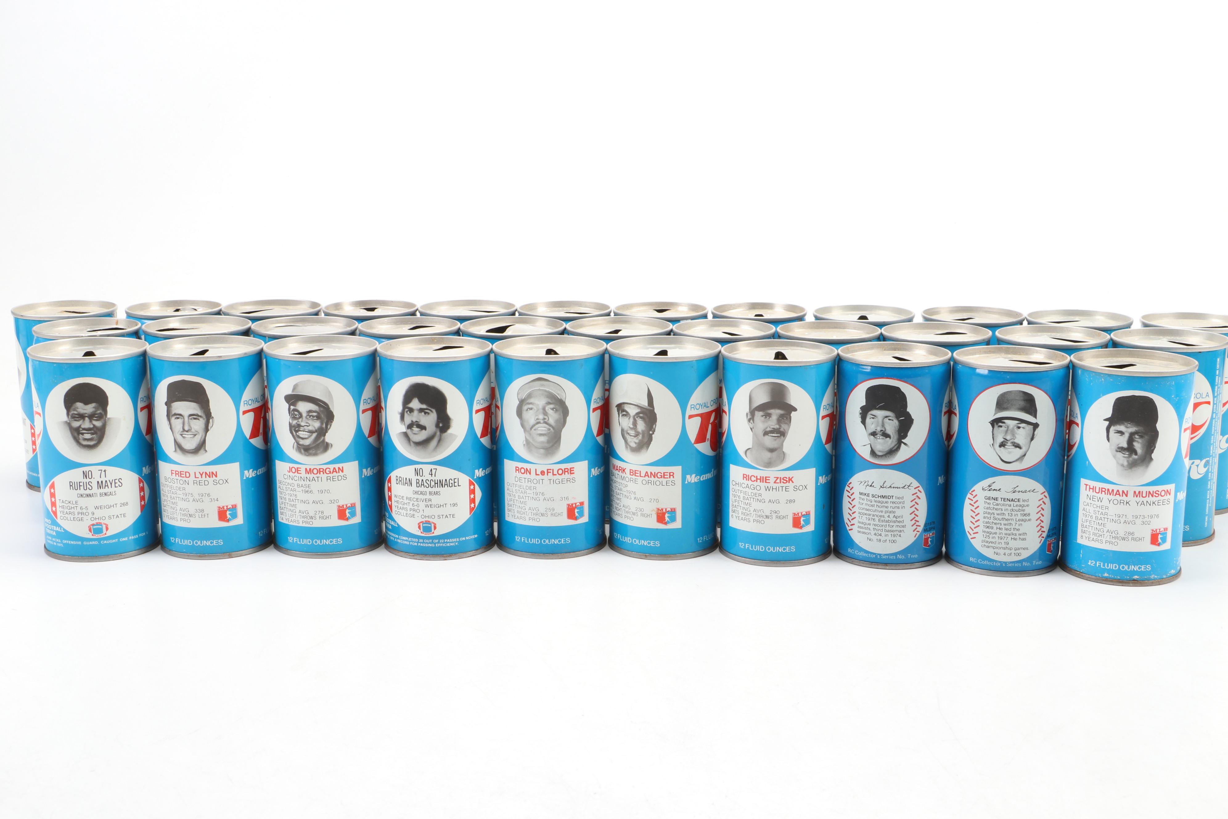 Vintage RC Cola Cans Featuring Pete Rose, Mike Schmidt, and More