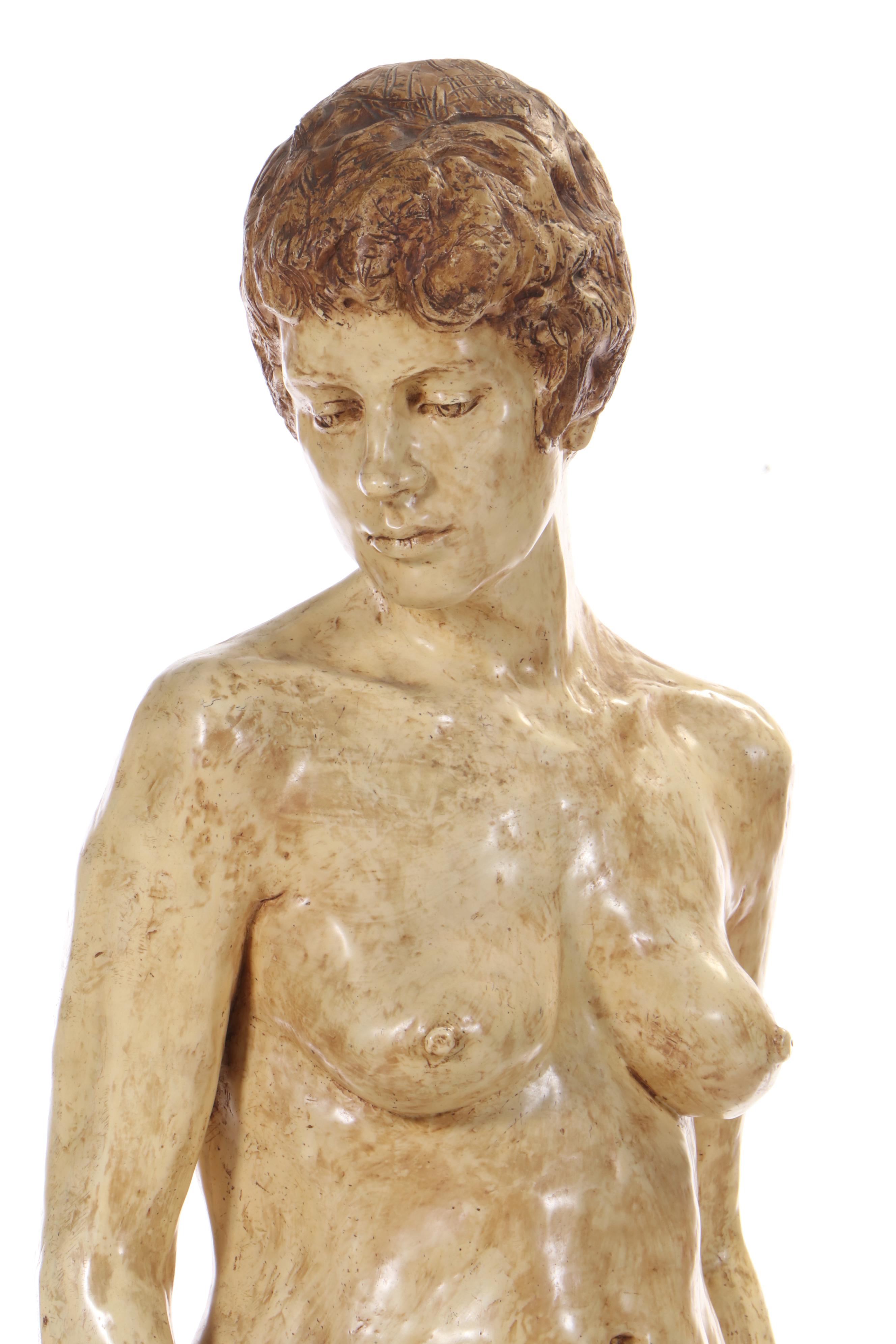 Gary Ross Life-Size Standing Female Nude Painted Fiberglass Sculpture