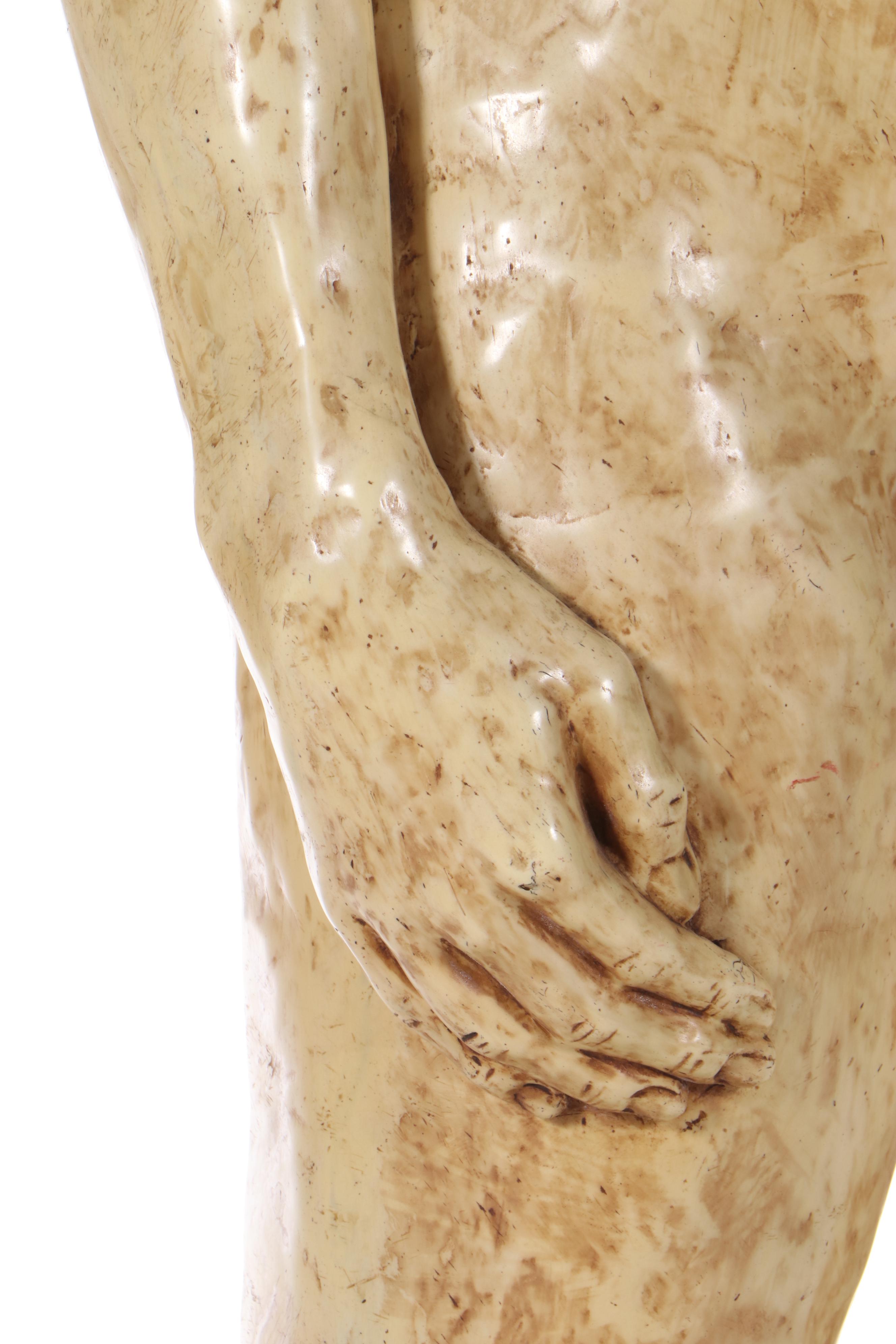 Gary Ross Life-Size Standing Female Nude Painted Fiberglass Sculpture