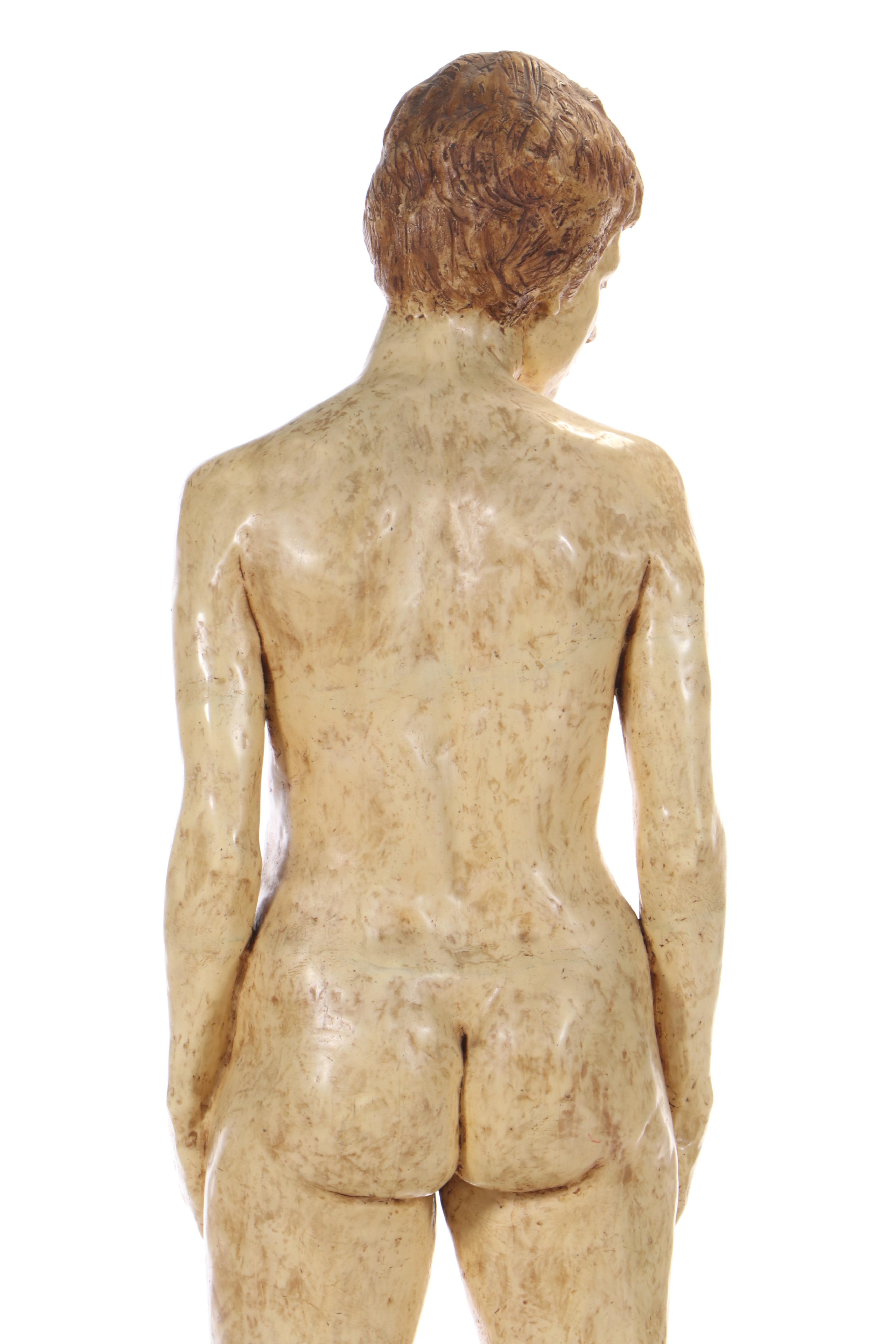 Gary Ross Life-Size Standing Female Nude Painted Fiberglass Sculpture