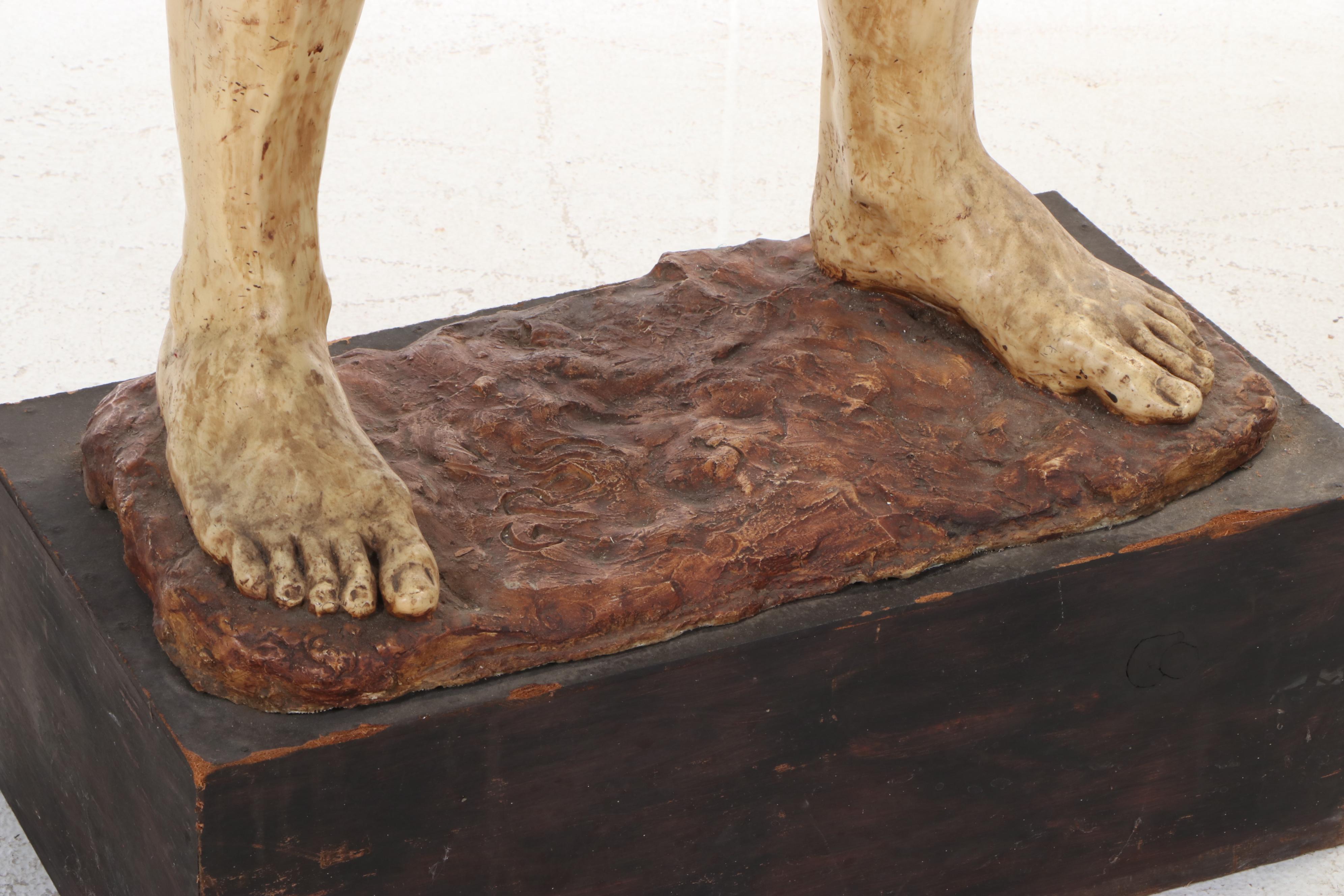 Gary Ross Life-Size Standing Female Nude Painted Fiberglass Sculpture