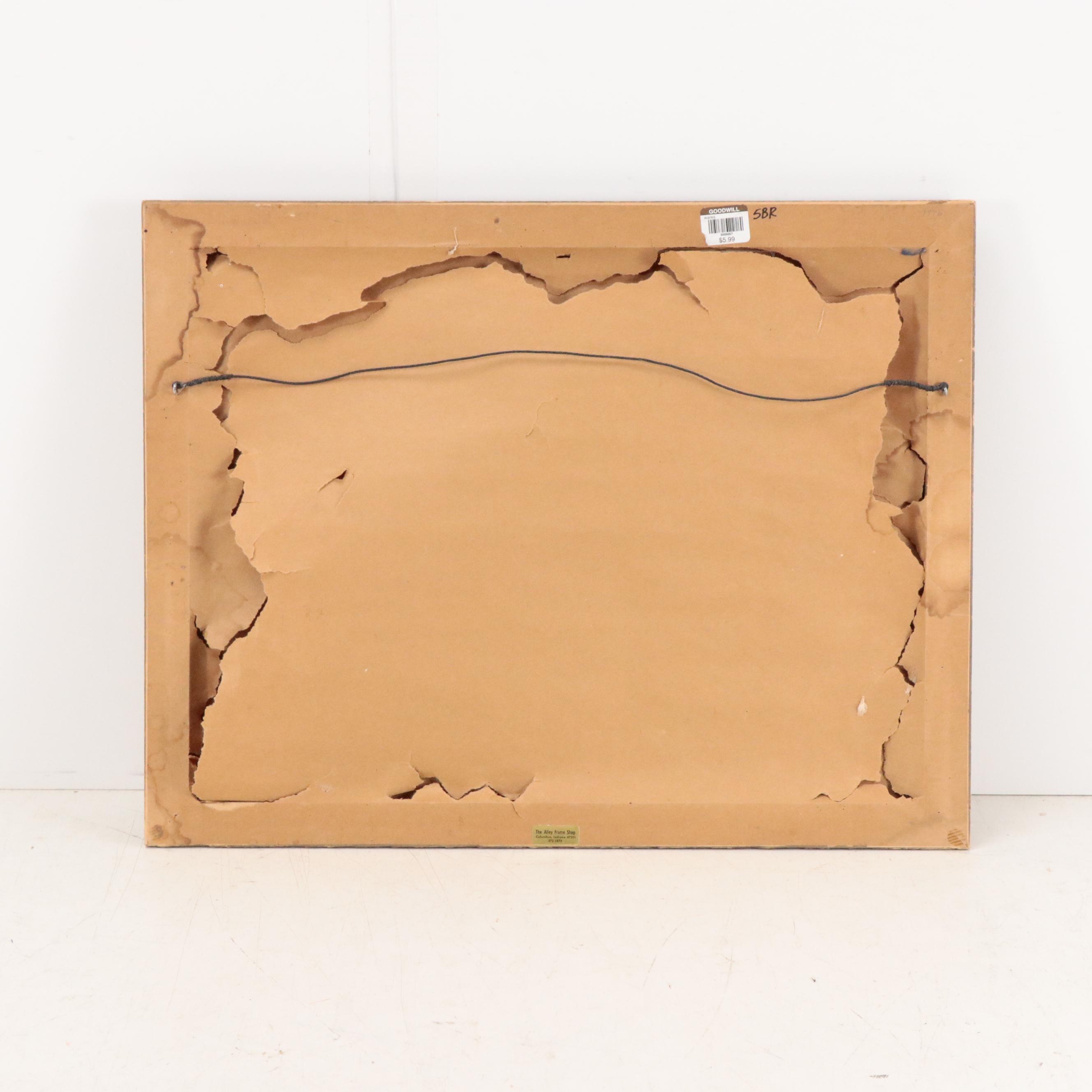 After Grant Wood Offset Lithograph "Fall Plowing"