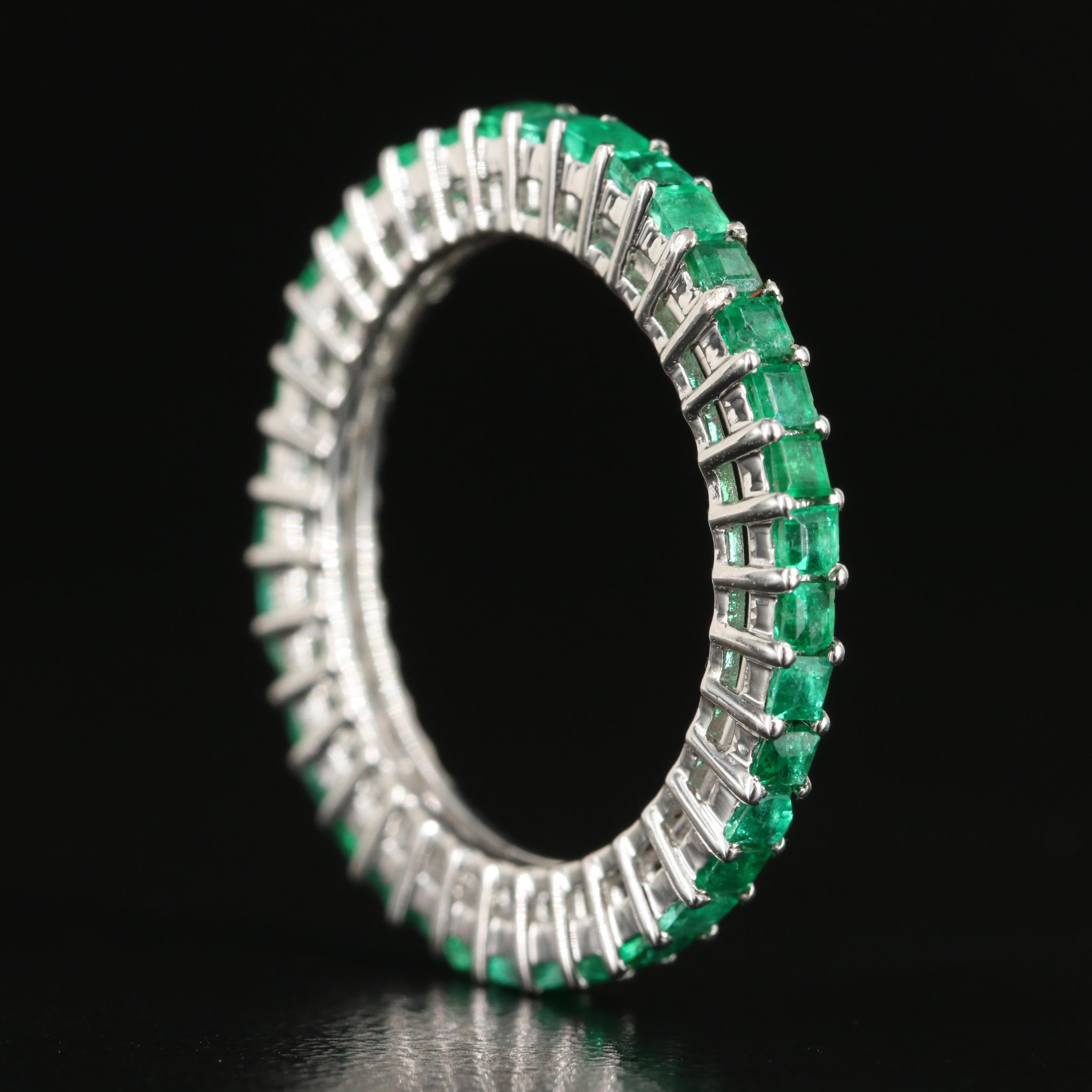 14K 1.19 CTW Emerald Eternity Band