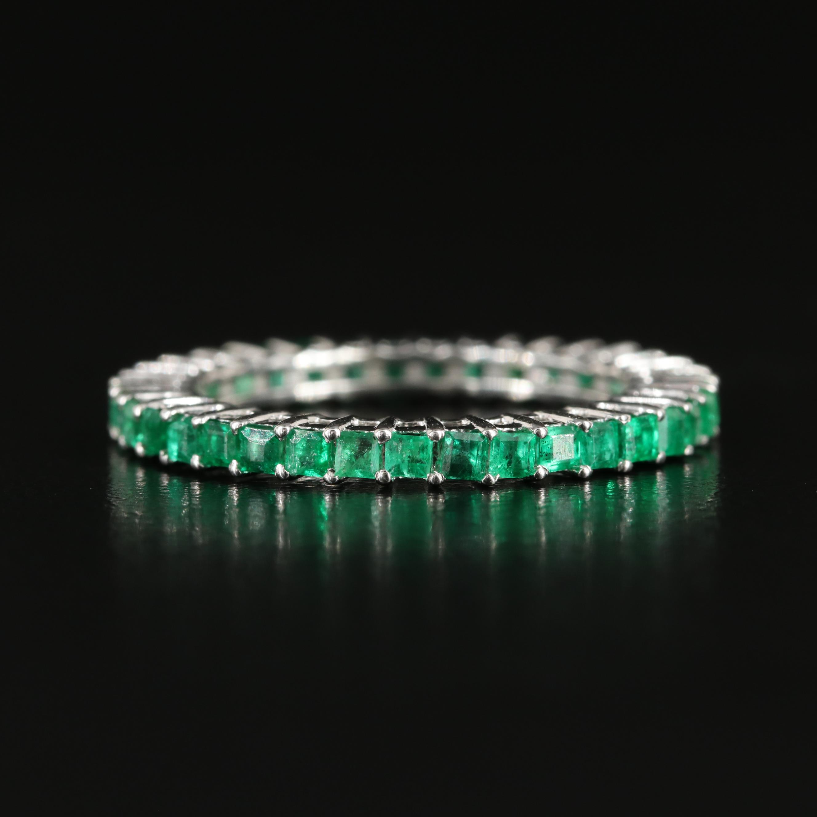 14K 1.19 CTW Emerald Eternity Band