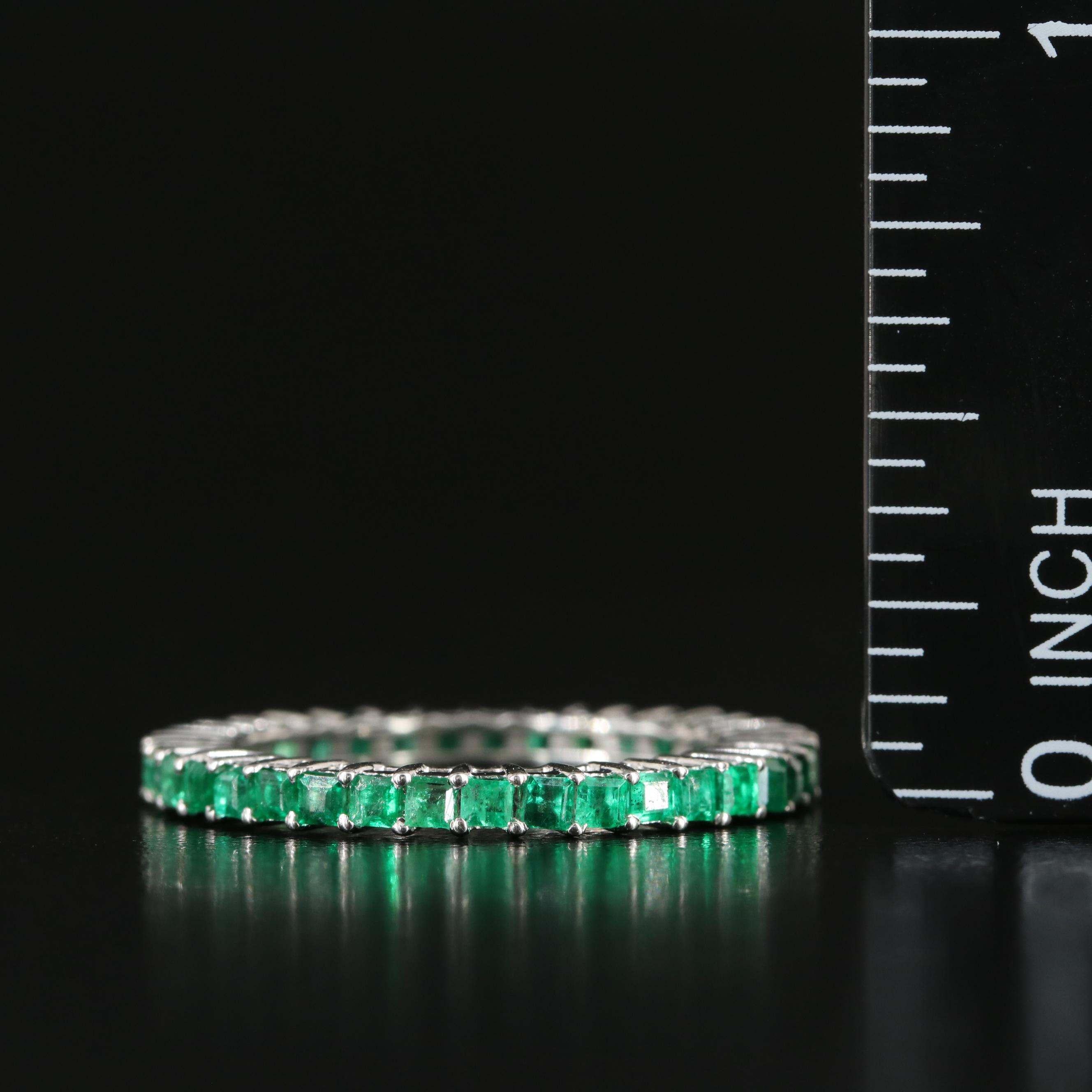 14K 1.19 CTW Emerald Eternity Band