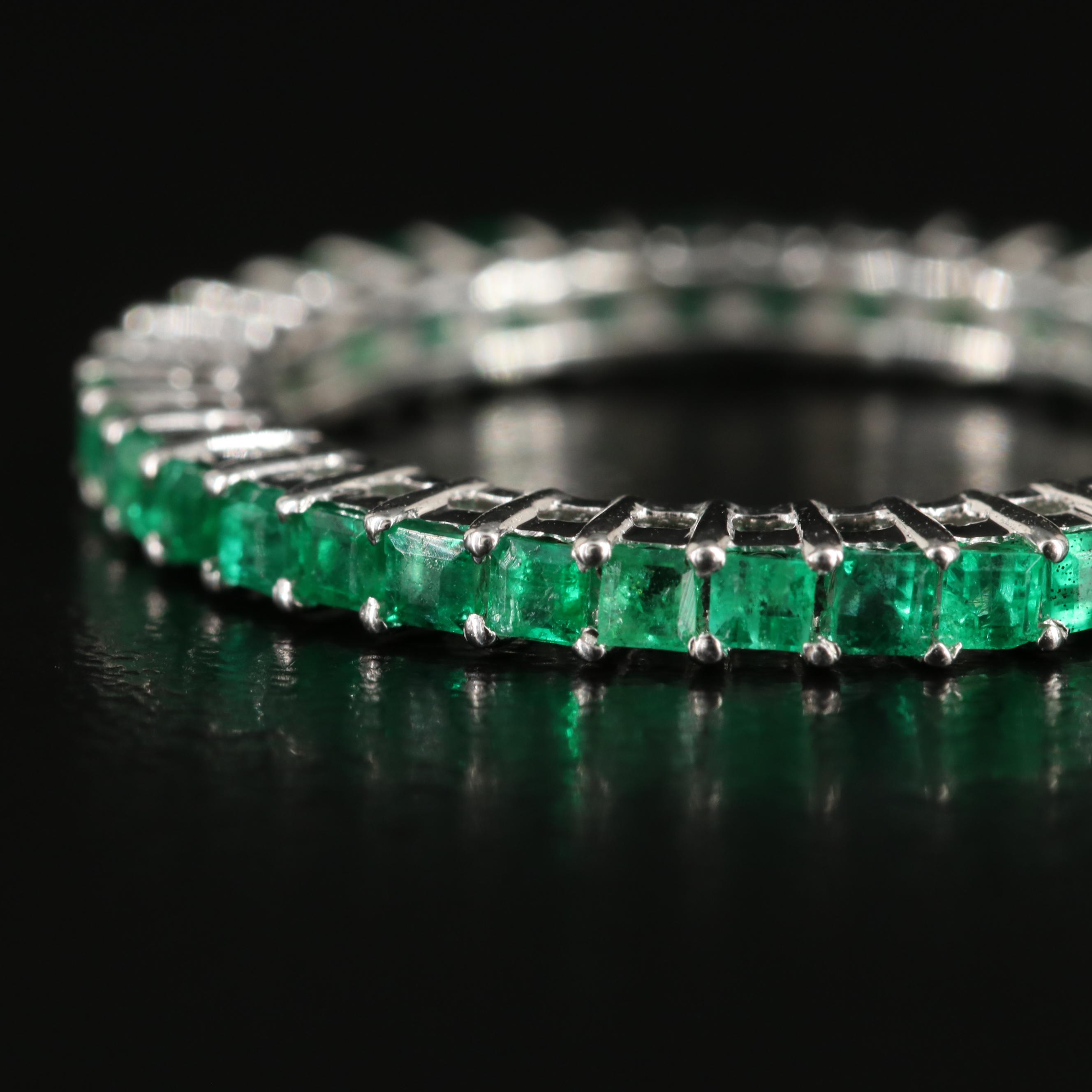 14K 1.19 CTW Emerald Eternity Band