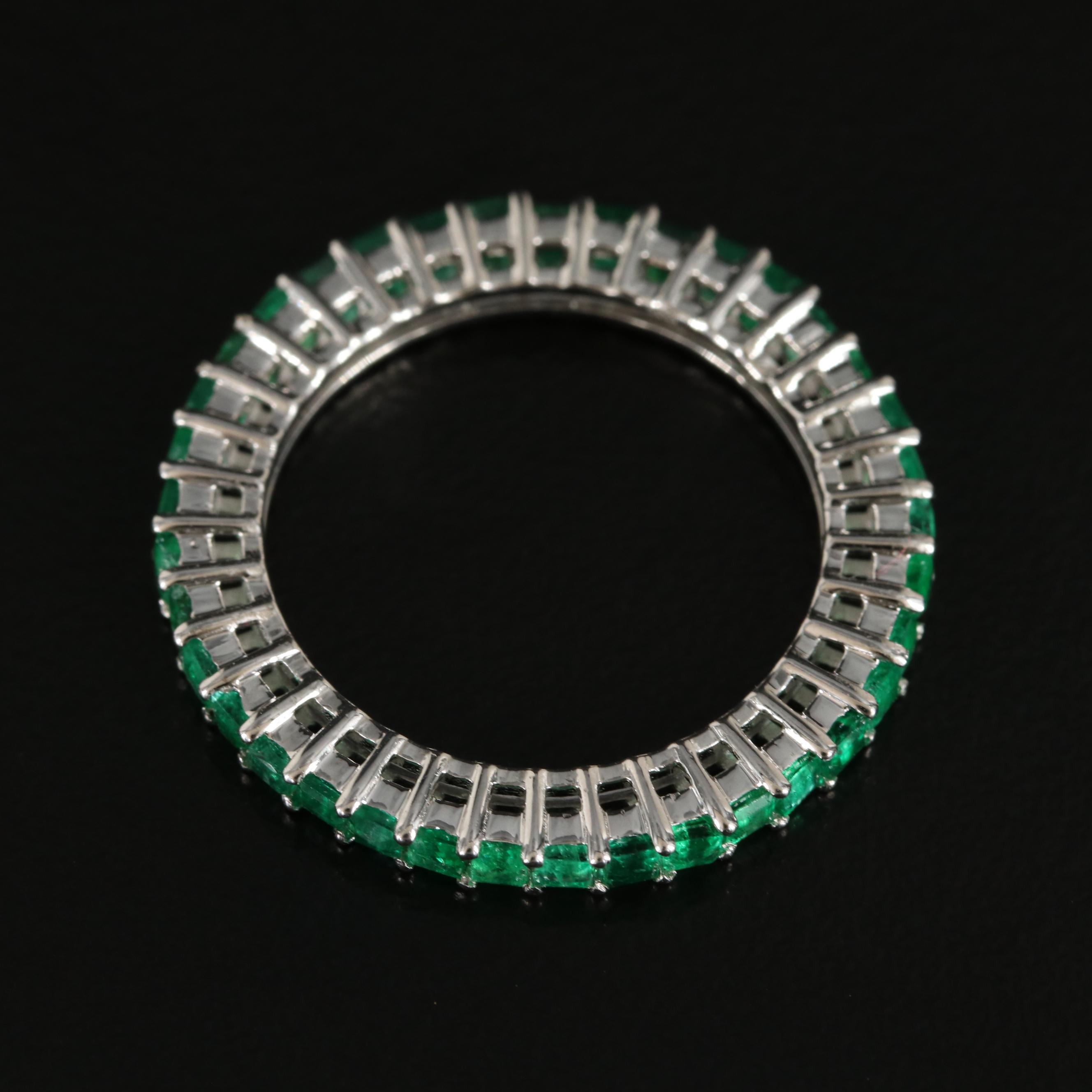 14K 1.19 CTW Emerald Eternity Band