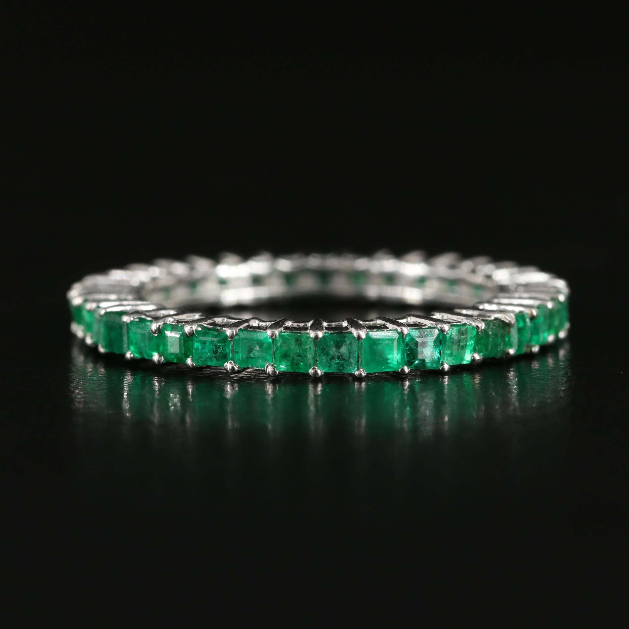 14K 1.19 CTW Emerald Eternity Band