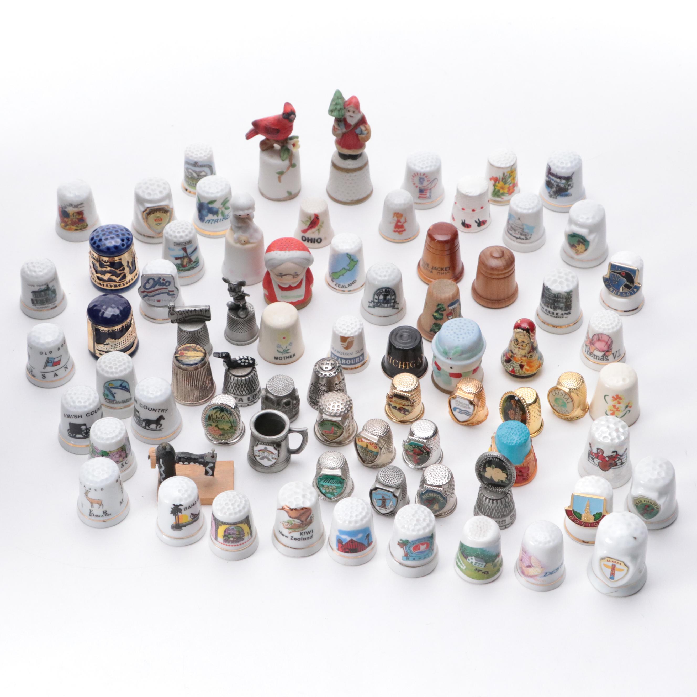 Porcelain, Metal and Novelty Thimble Collection