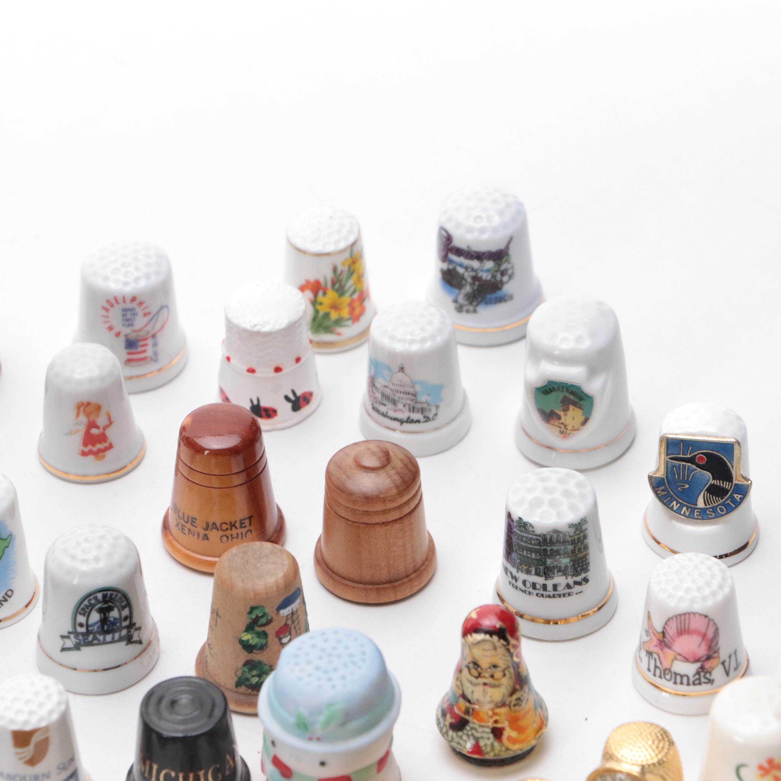 Porcelain, Metal and Novelty Thimble Collection