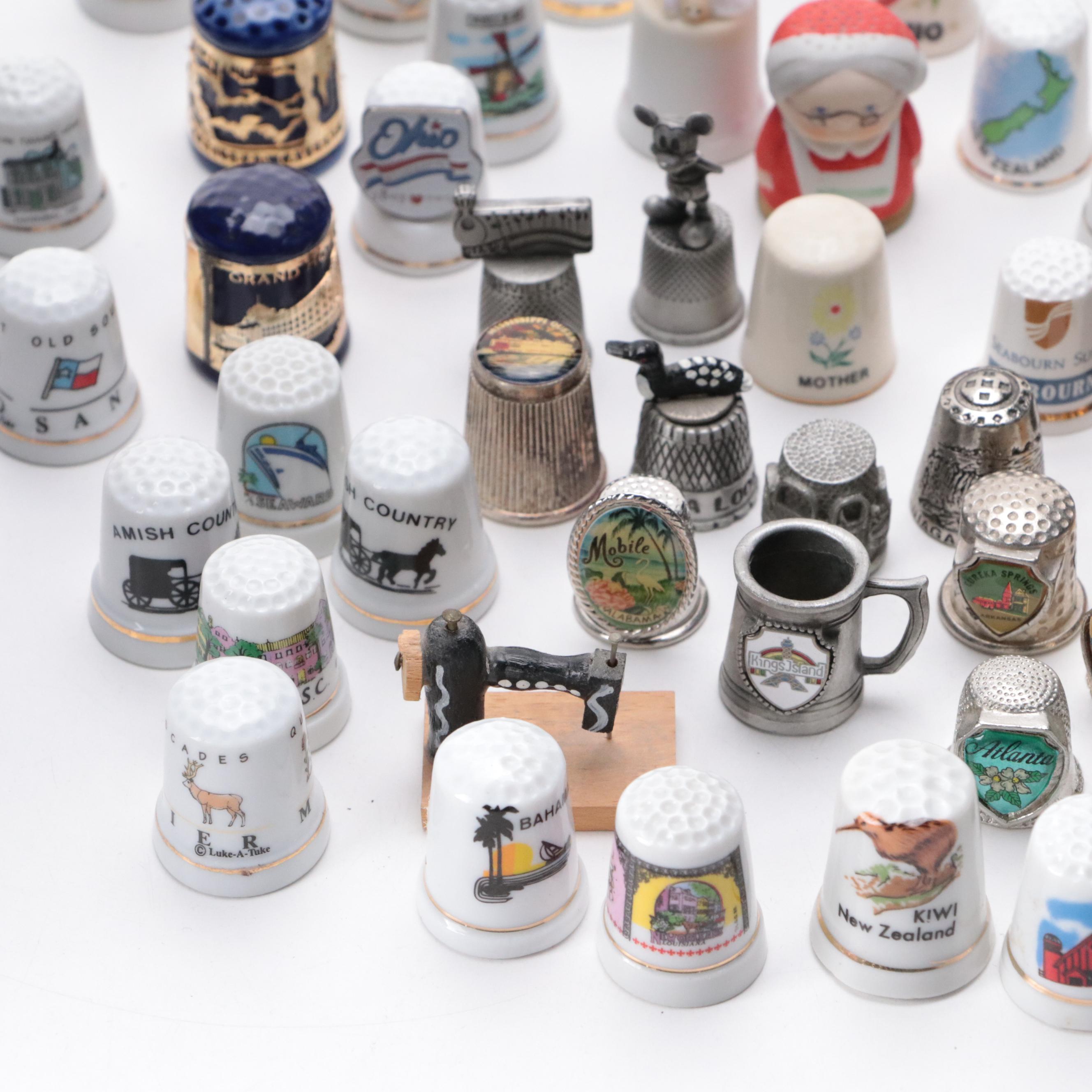 Porcelain, Metal and Novelty Thimble Collection