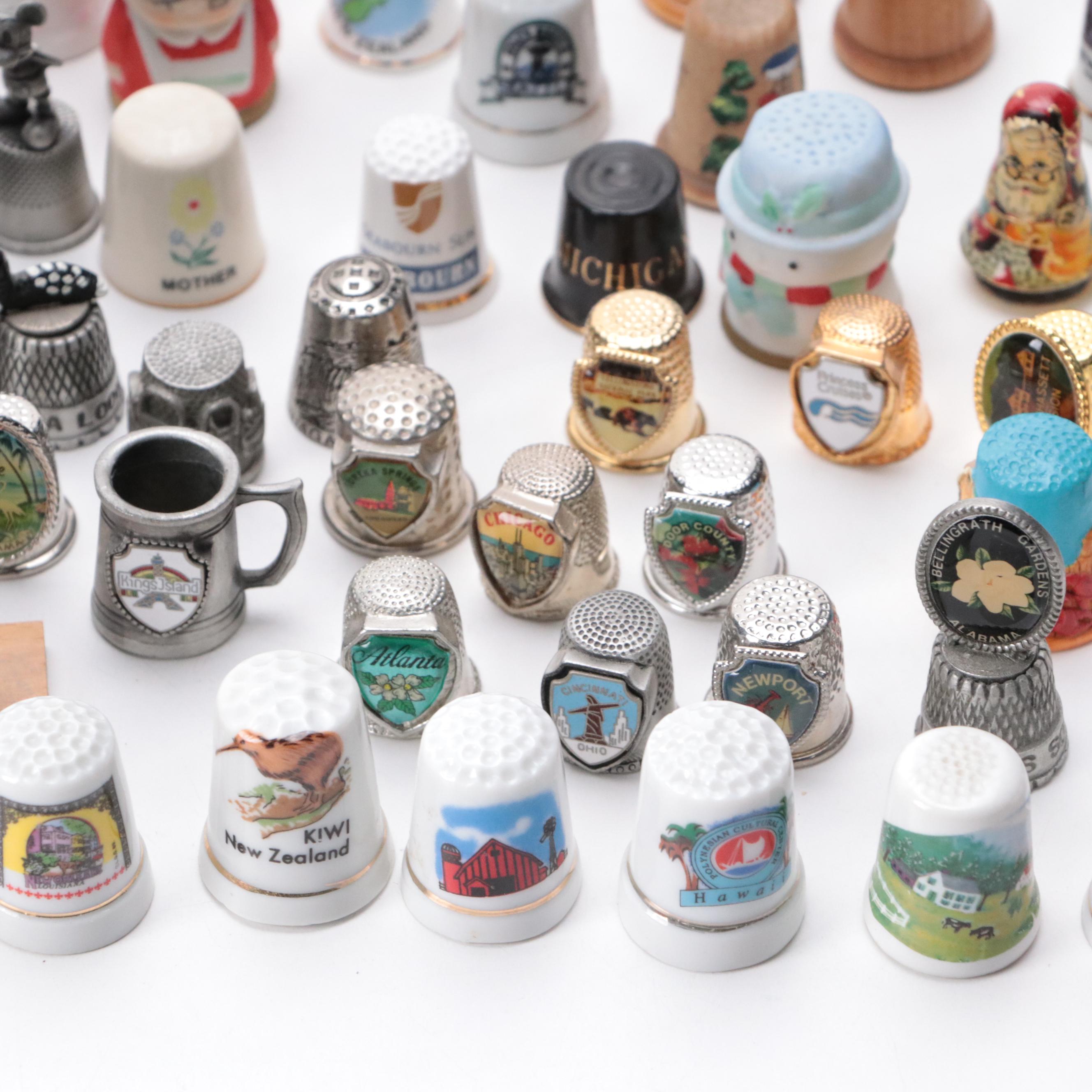 Porcelain, Metal and Novelty Thimble Collection