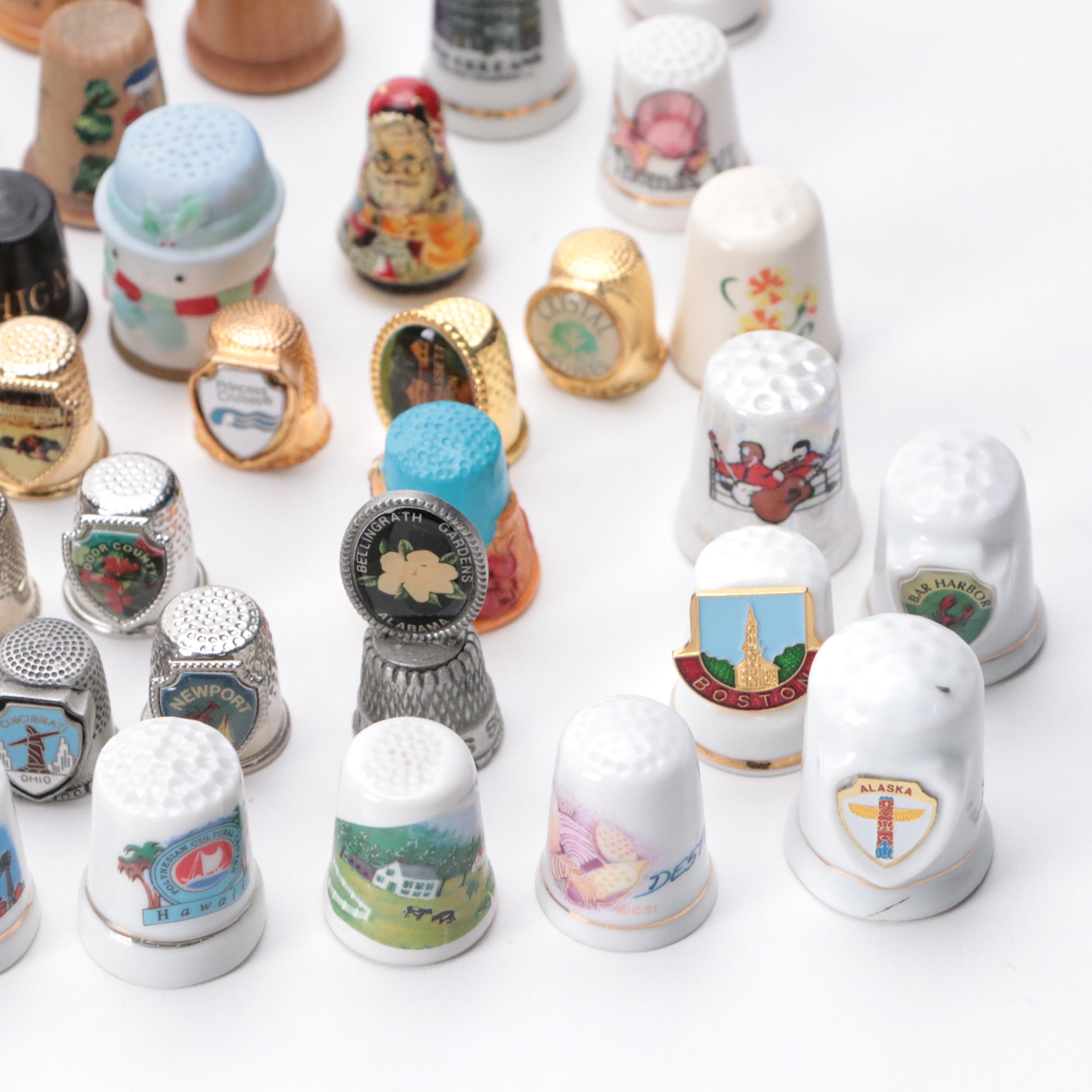 Porcelain, Metal and Novelty Thimble Collection