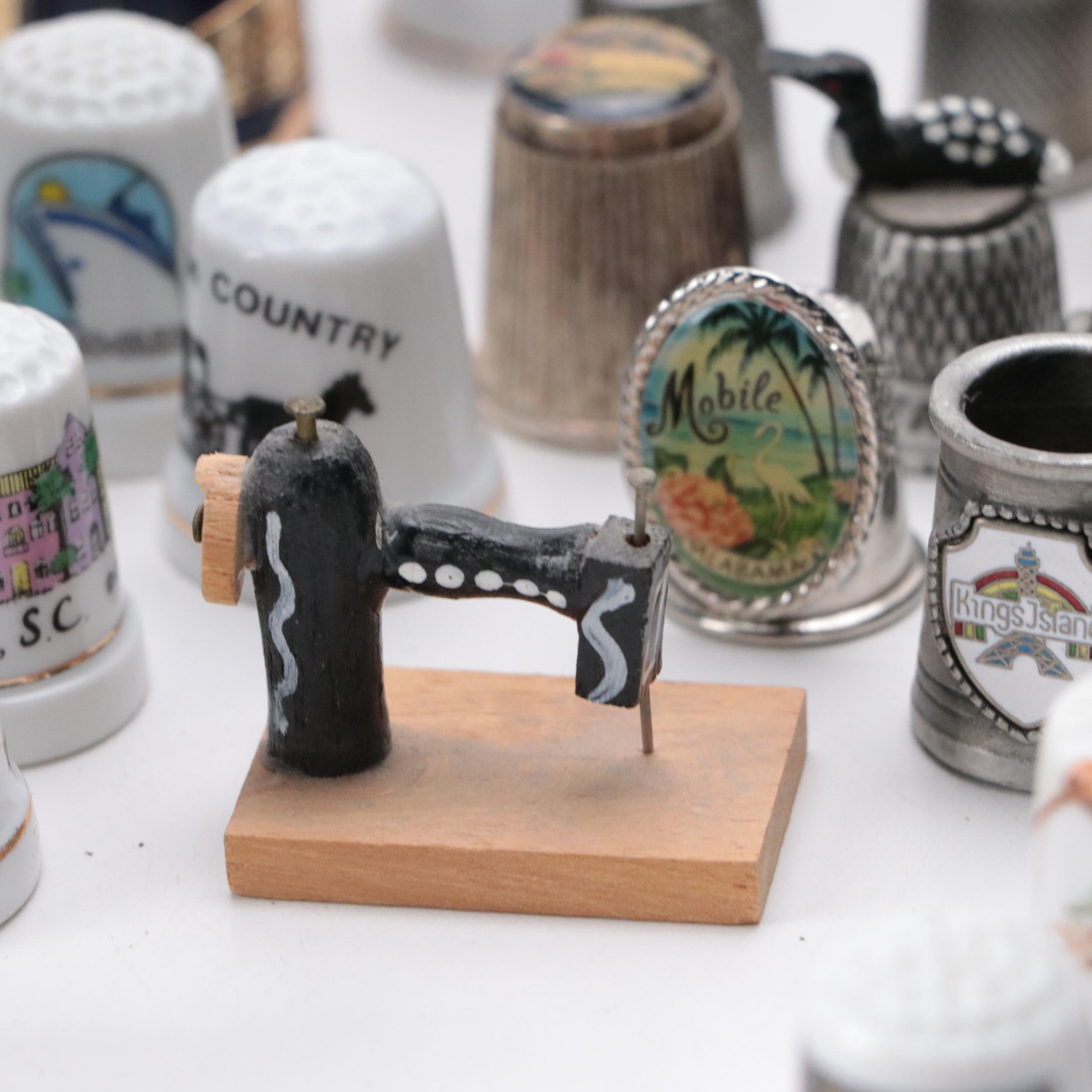 Porcelain, Metal and Novelty Thimble Collection