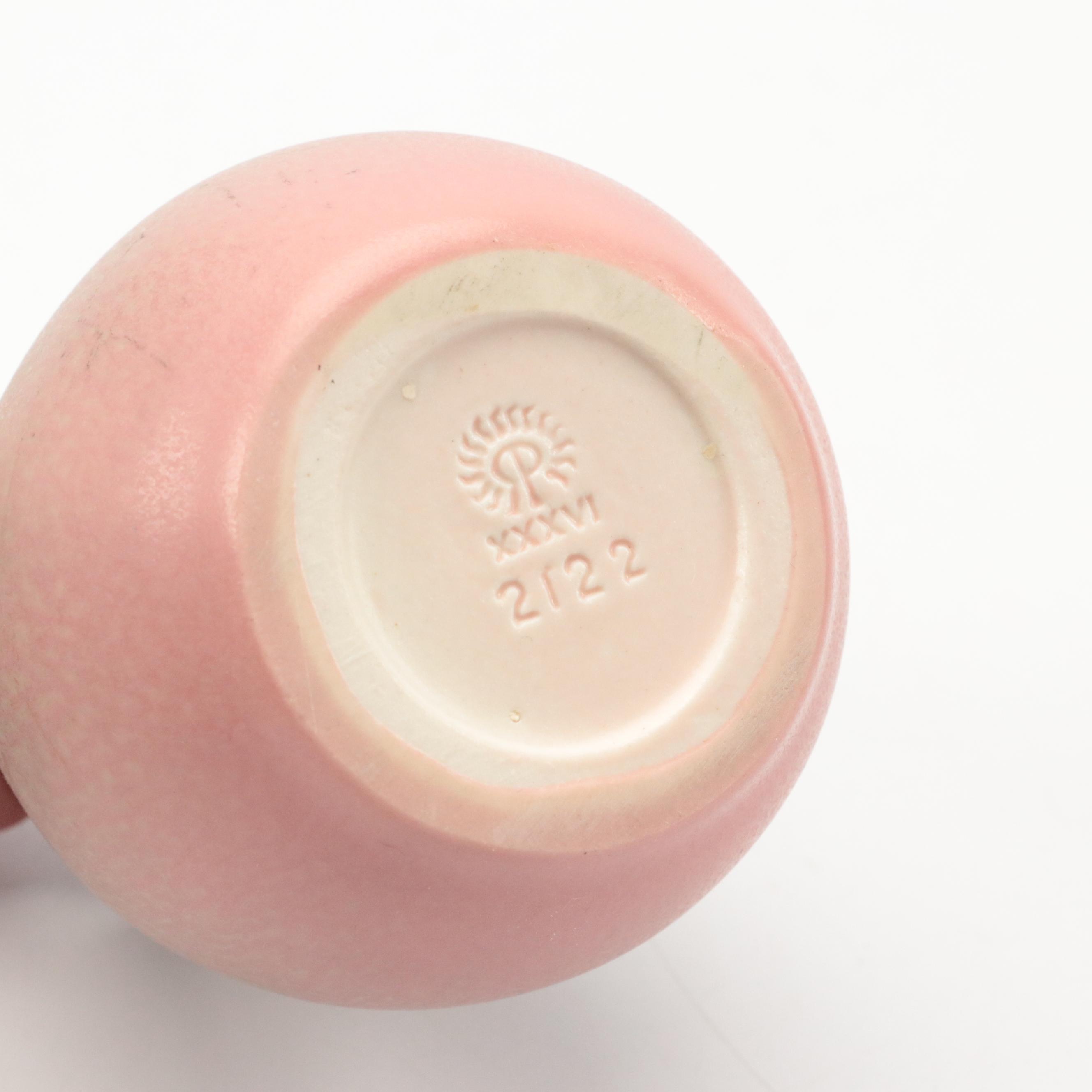 Rookwood Pottery Ceramic Vase and Bowl, 1921 and 1936