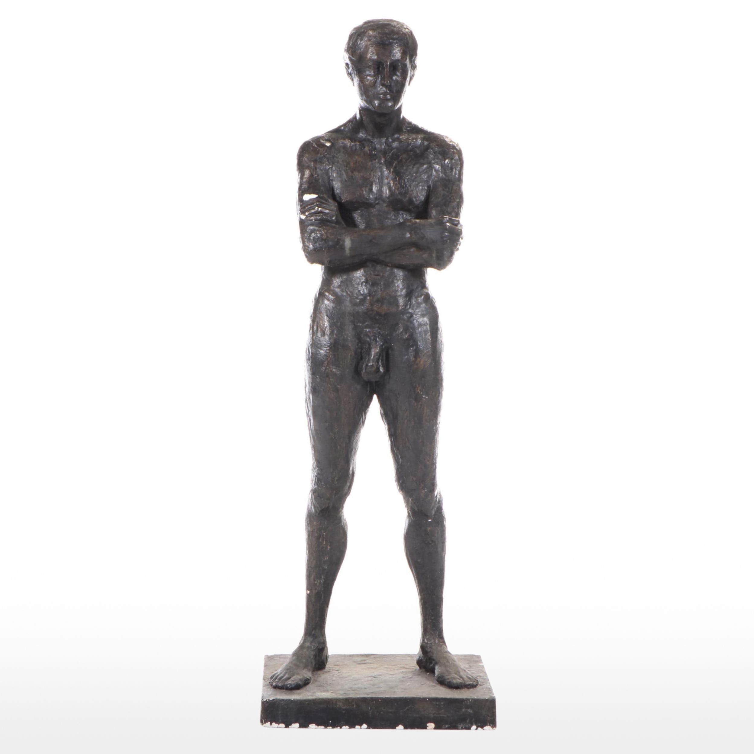 Gary Ross Life-Size Standing Male Nude Sculpture
