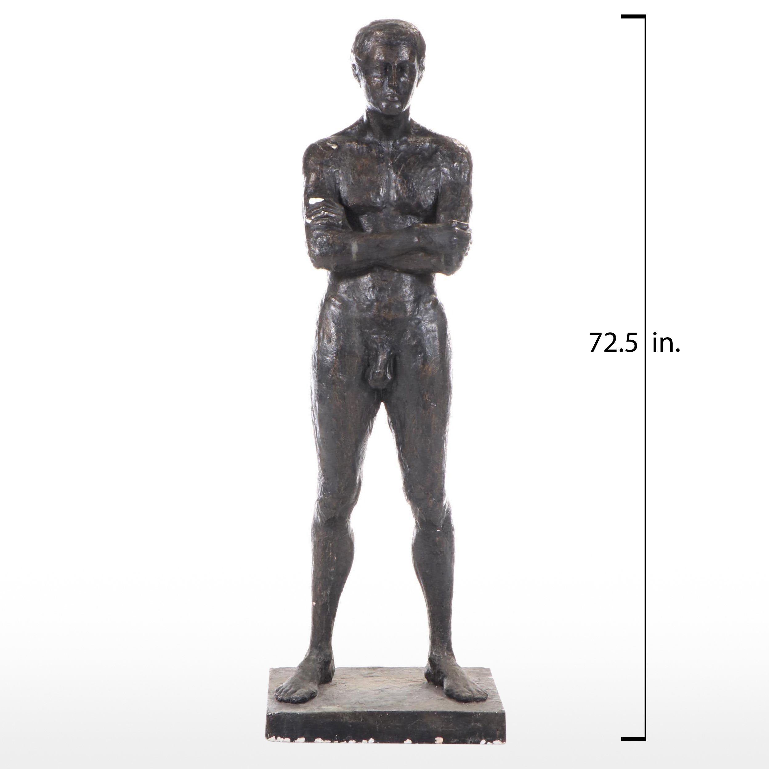 Gary Ross Life-Size Standing Male Nude Sculpture