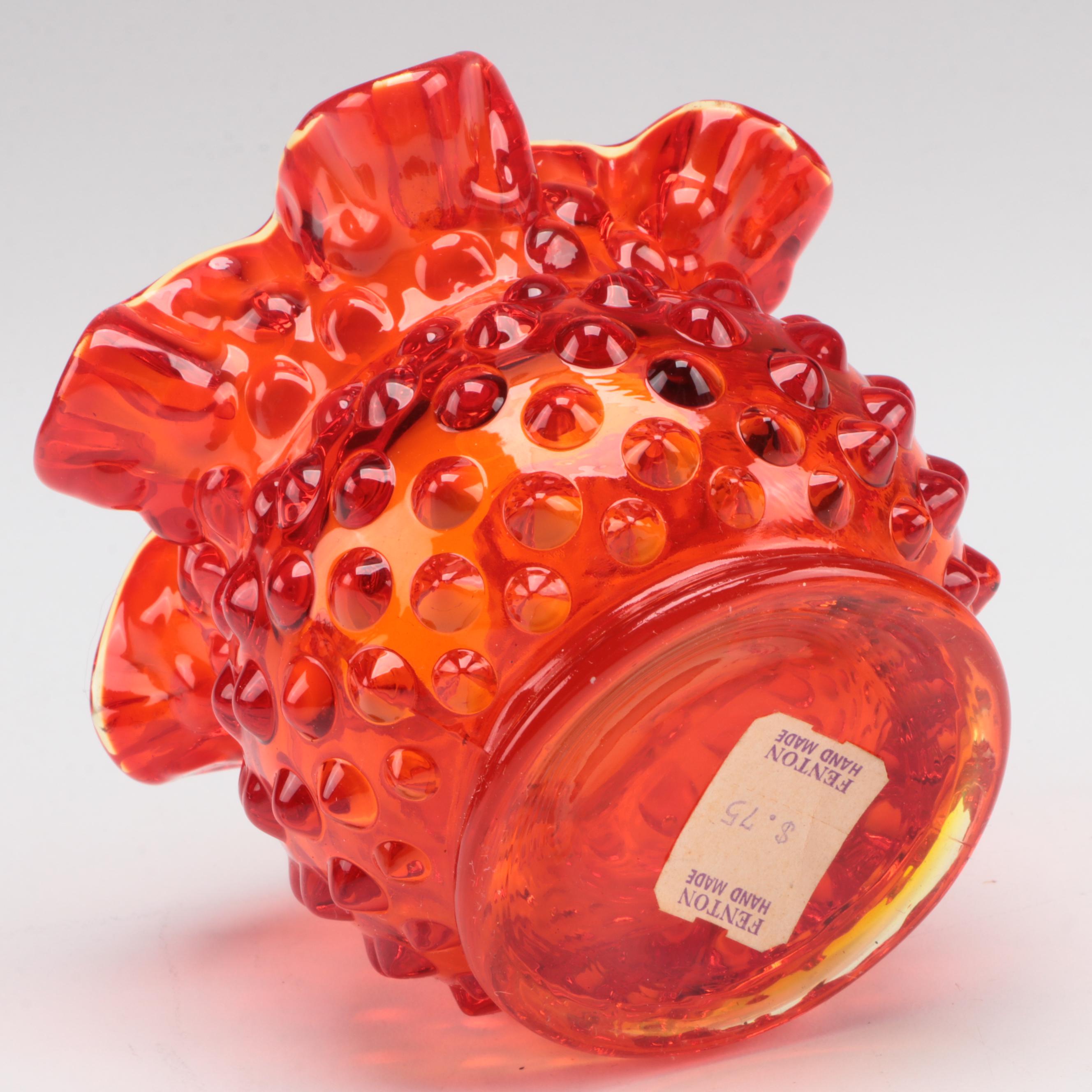 Uranium Glass Basket with Ring Tumblers and Other Glass Décor