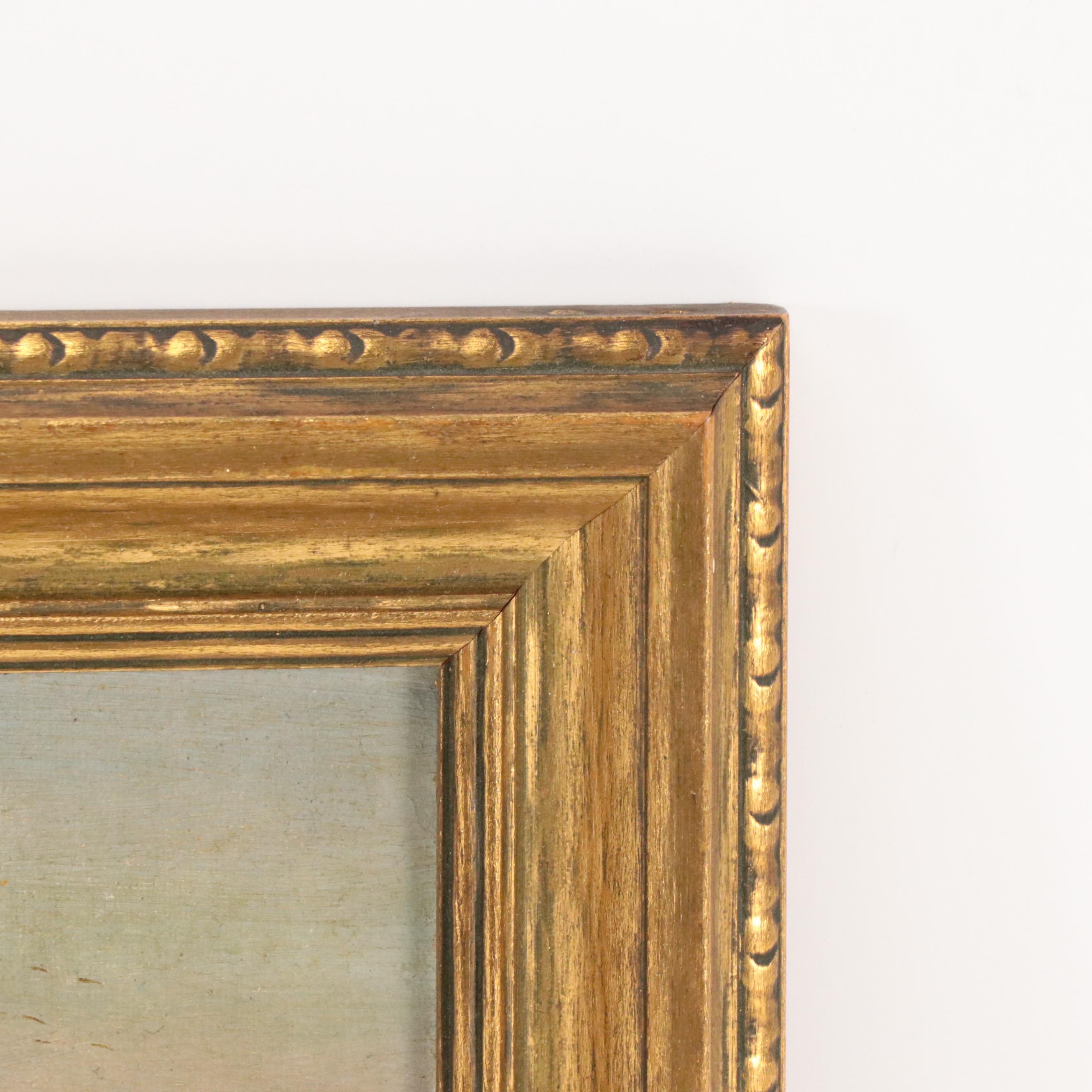 L. Barzic Coastal Oil Painting "Percé Gaspe Peninsula," Early 20th Century