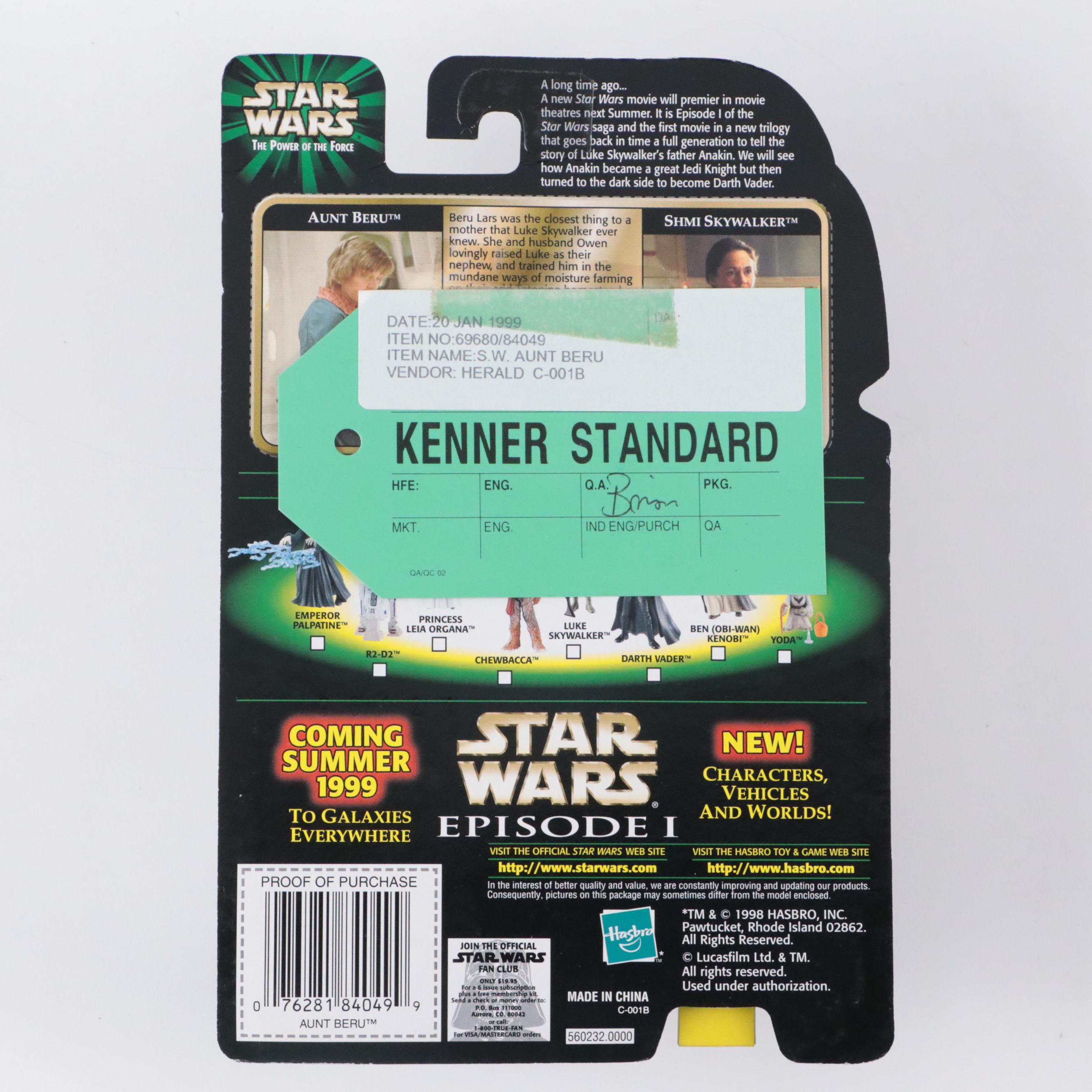 Hasbro Green Tag Star Wars "Aunt Beru With Service Droid"