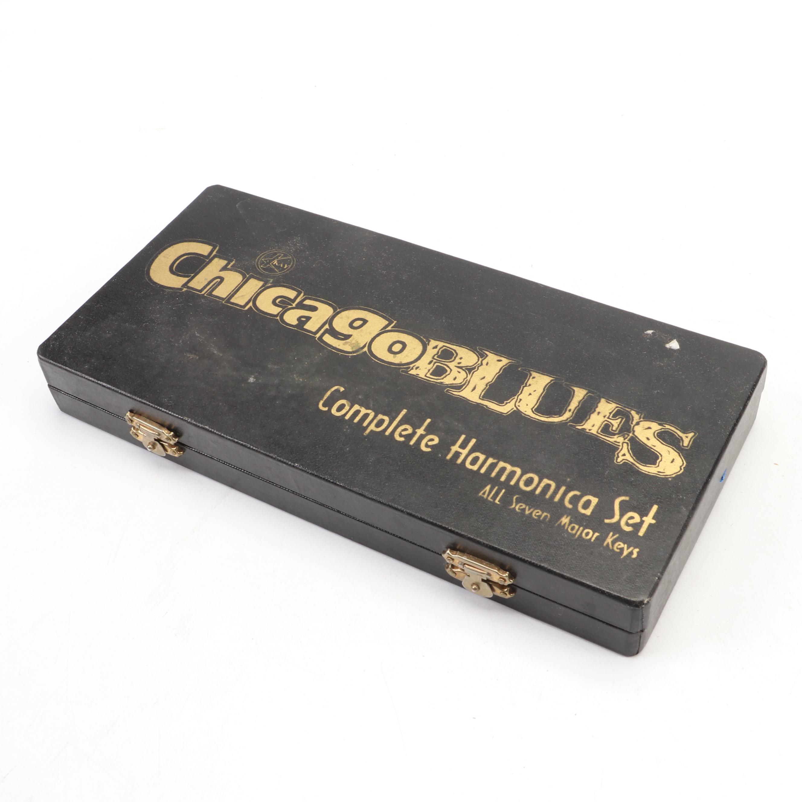Chicago Blues Harmonica Set with Song Book and Magnus Accordion