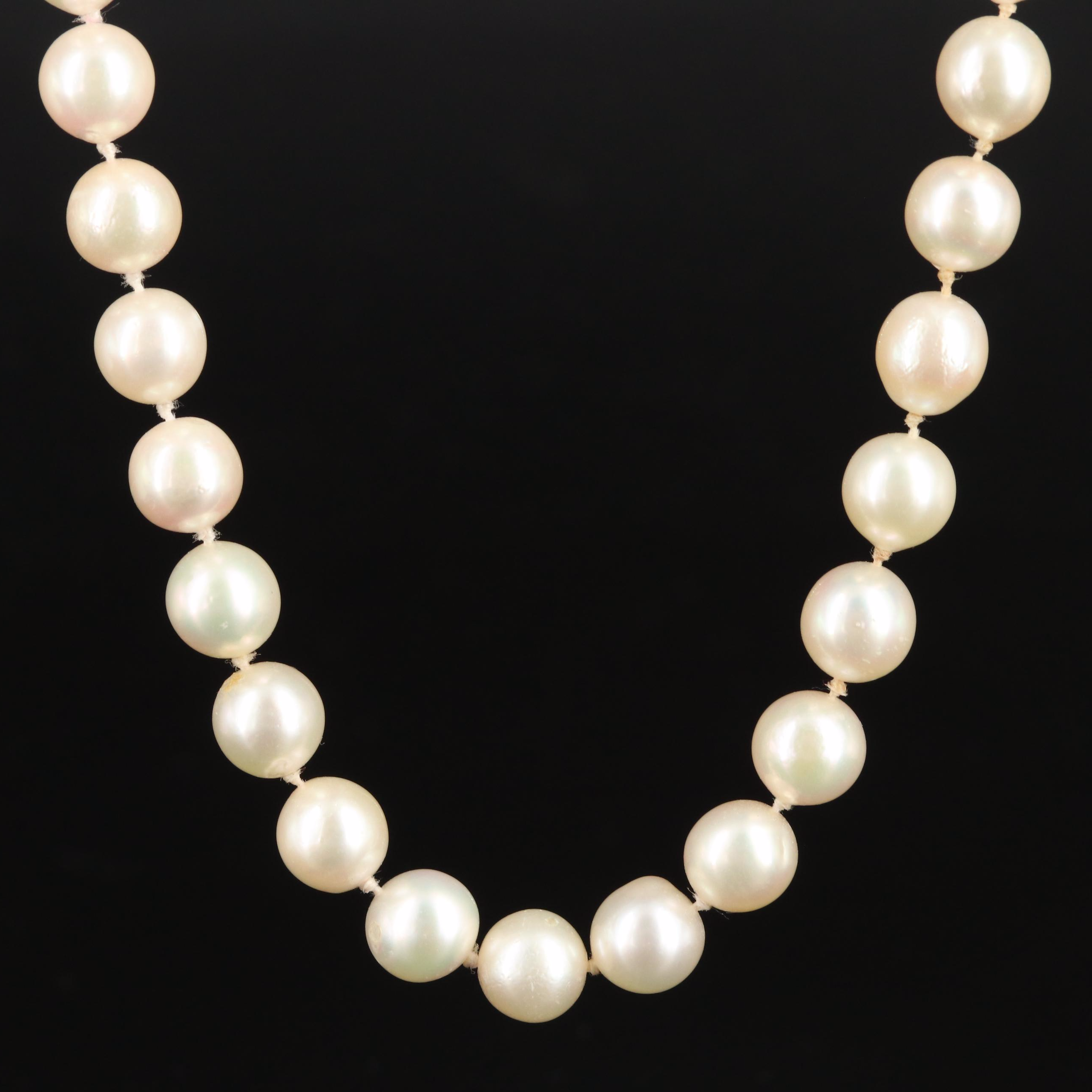 Pearl Necklace with 14K Clasp