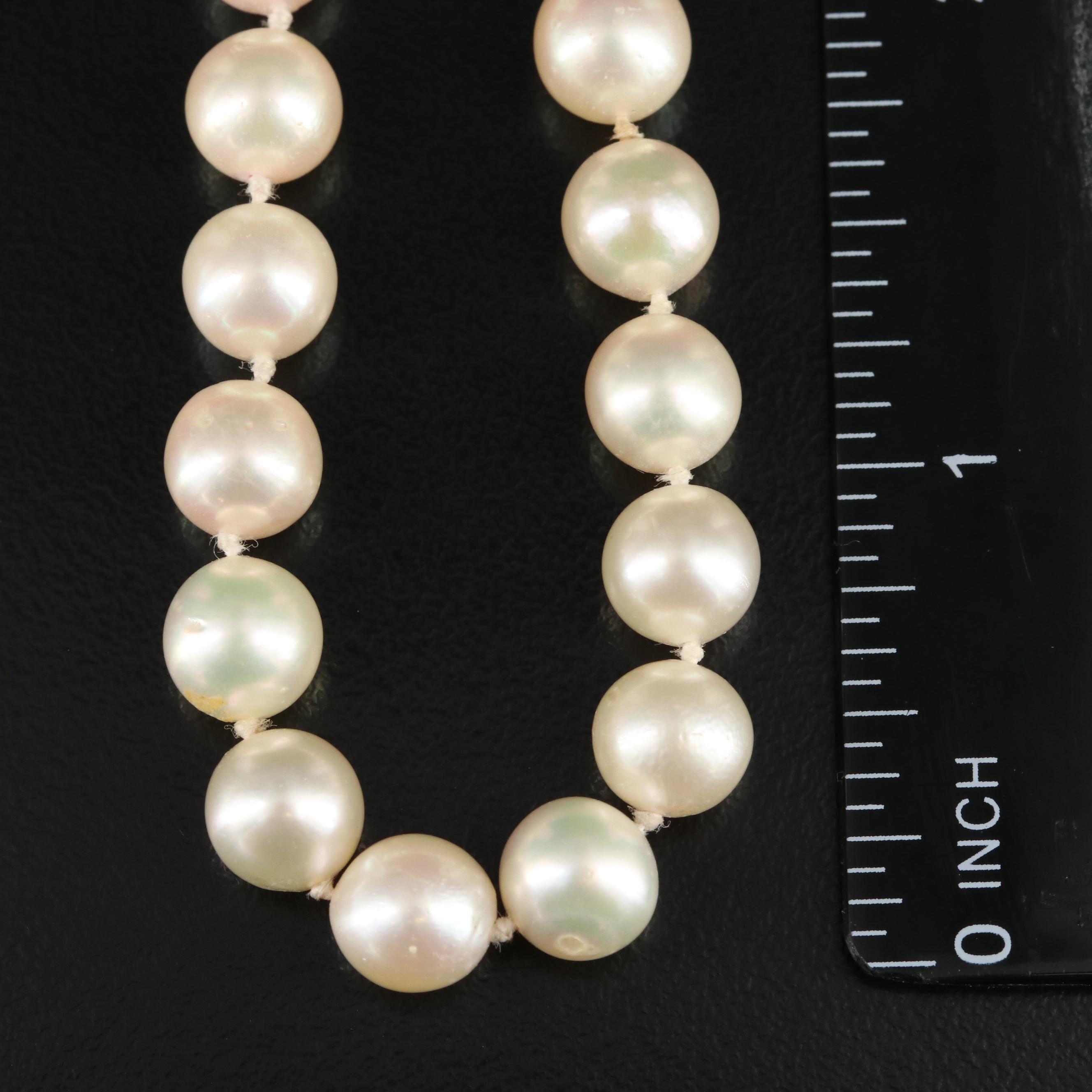 Pearl Necklace with 14K Clasp