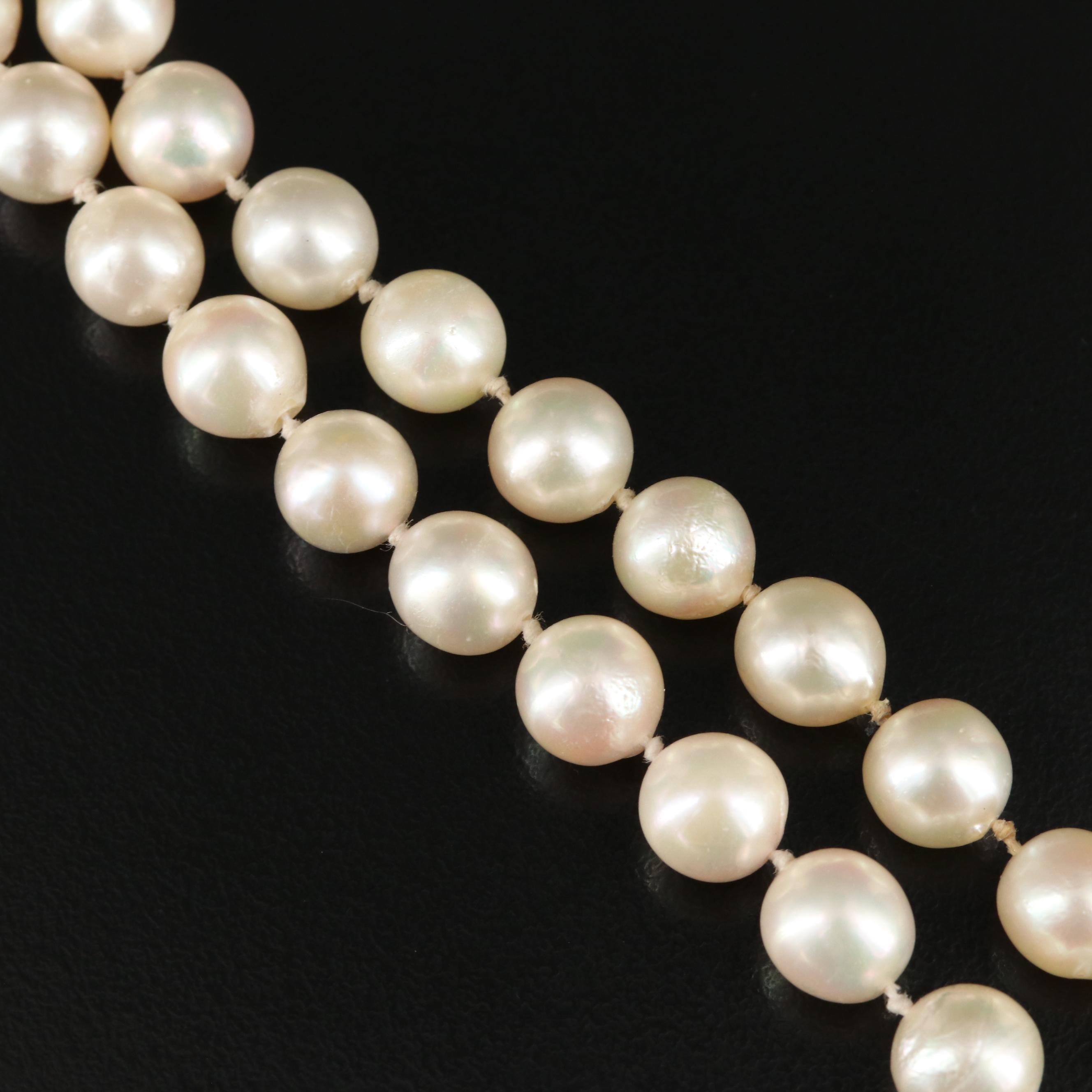 Pearl Necklace with 14K Clasp