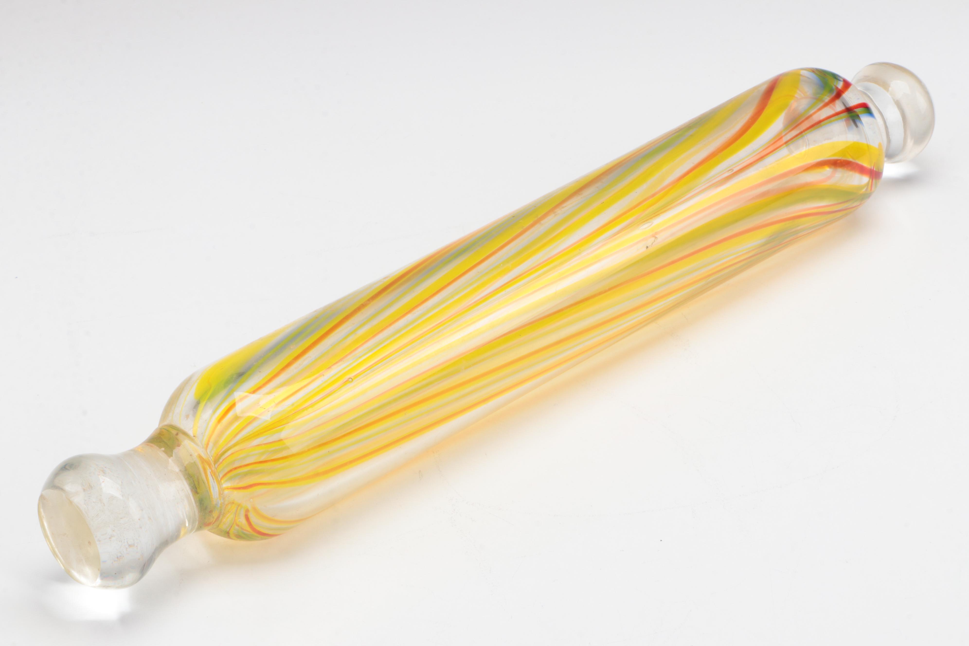 Blown Glass Rolling Pin, 20th Century