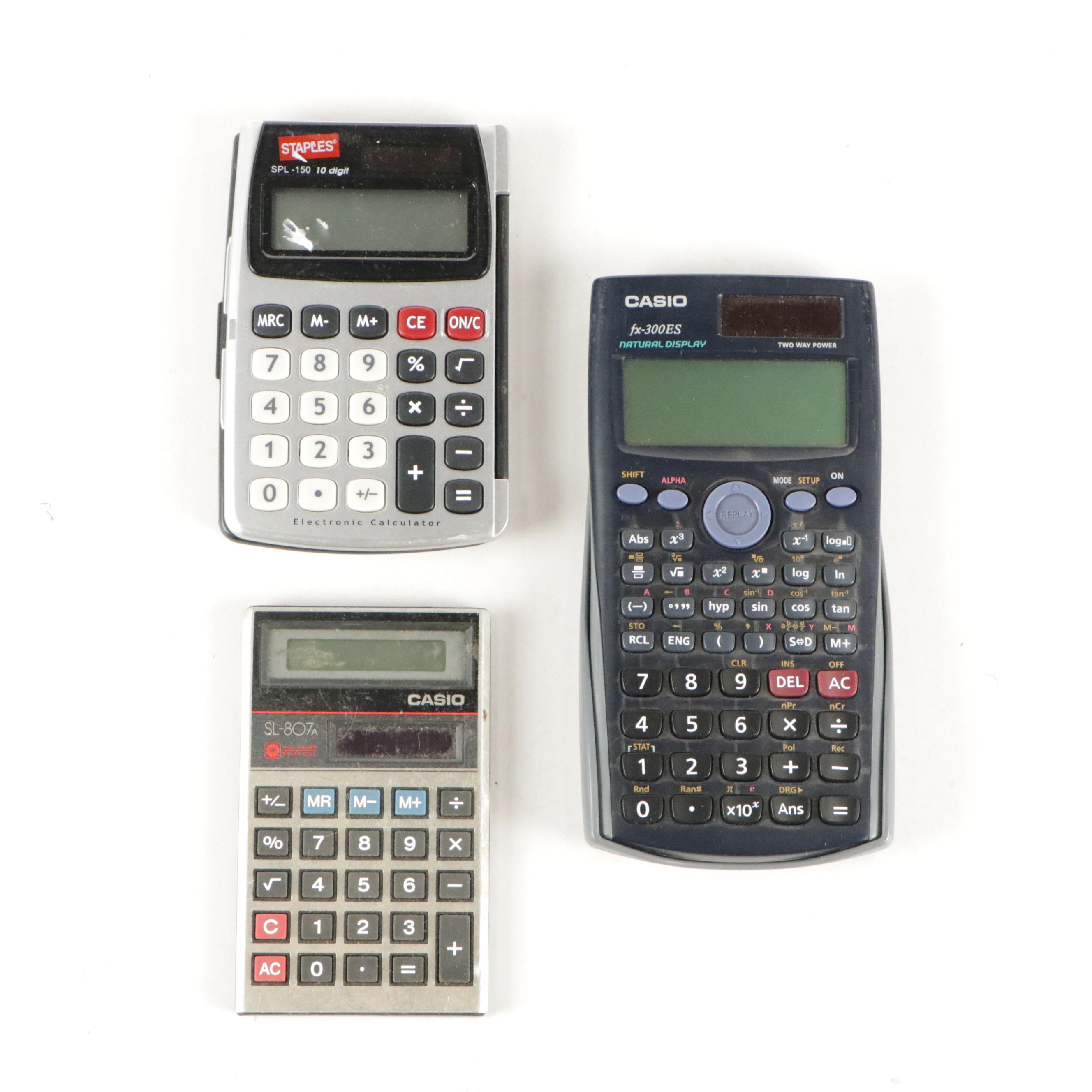 Casio SL807A Calculator with Casio and Texas Instruments Graphing