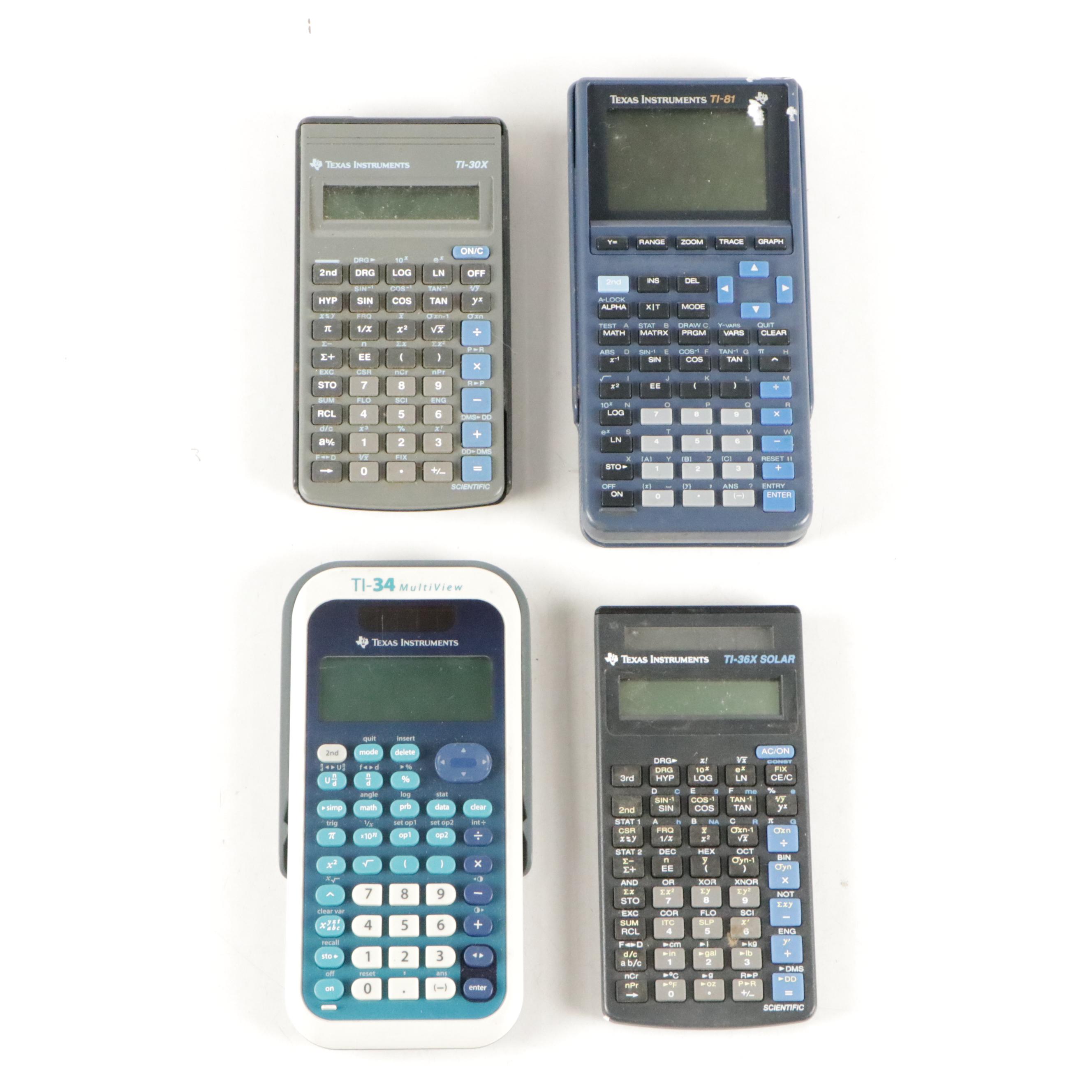 Casio SL-807A Calculator with Casio and Texas Instruments Graphing Calculators
