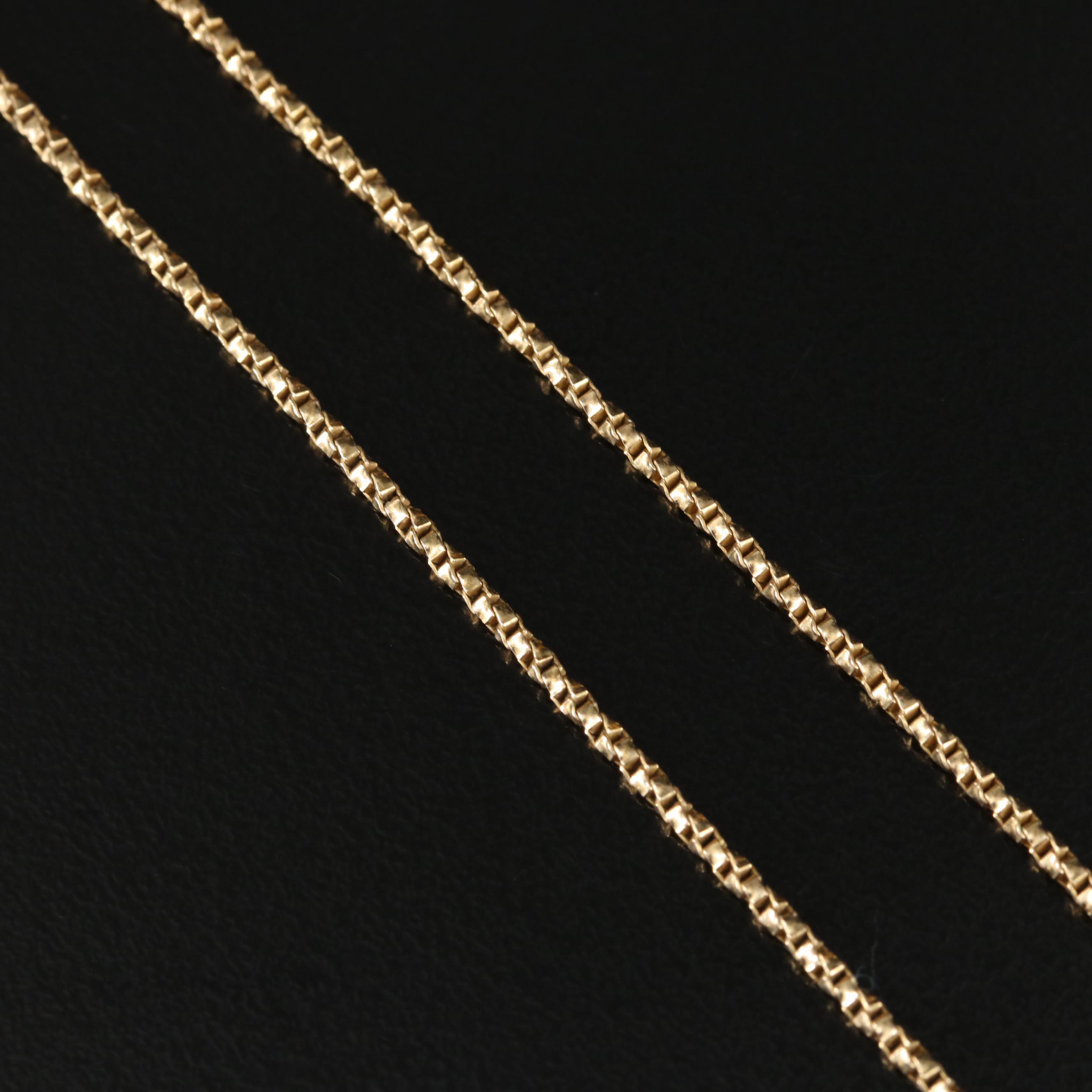 14K Twisted Box Chain Necklace